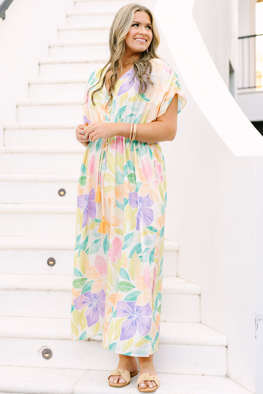 Orchid's Whisper Dress, Creamsicle