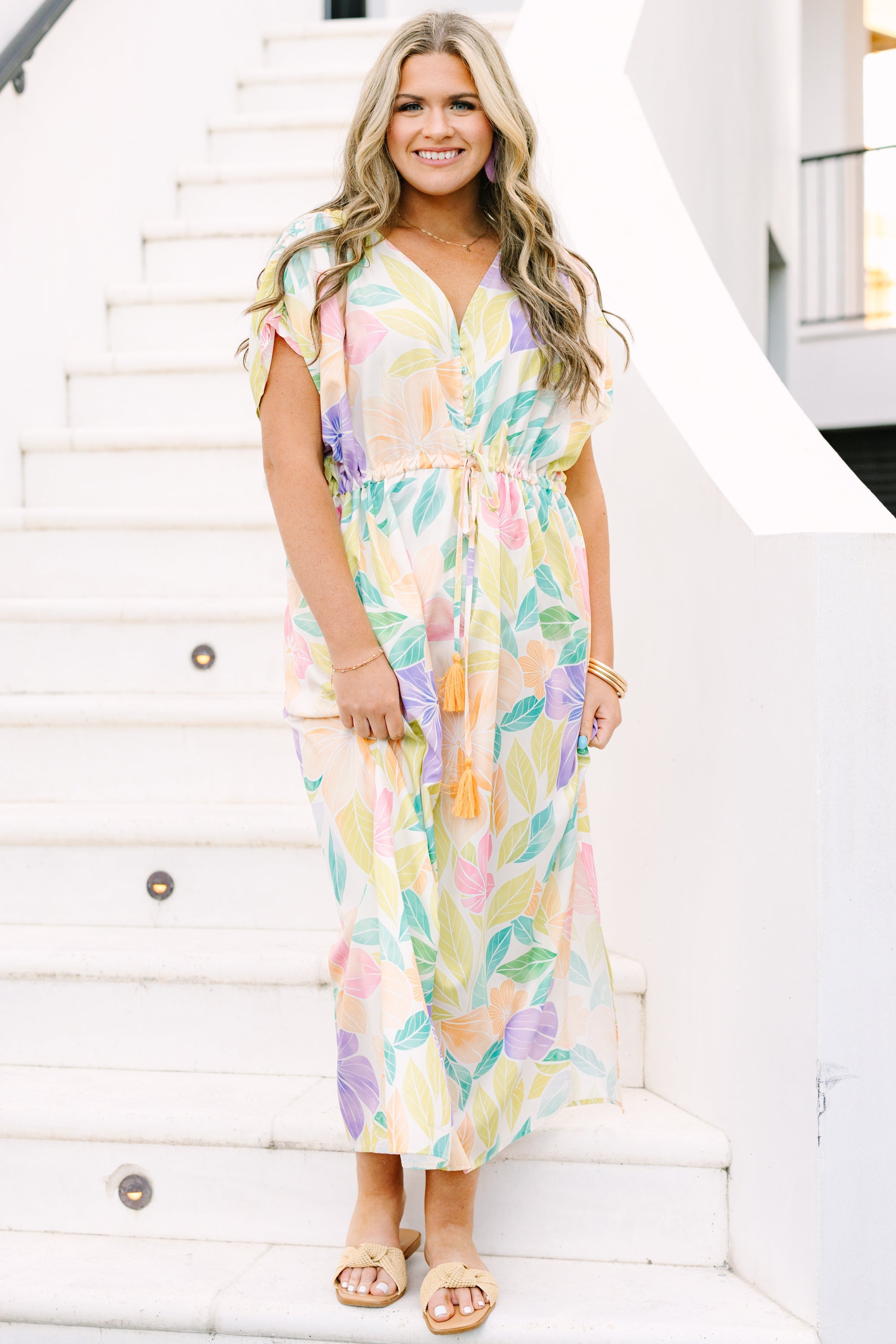 Orchid's Whisper Dress, Creamsicle