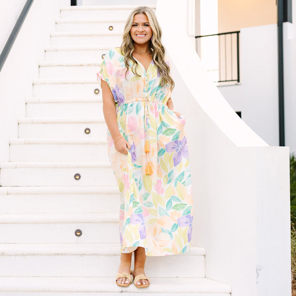 Orchid's Whisper Dress, Creamsicle