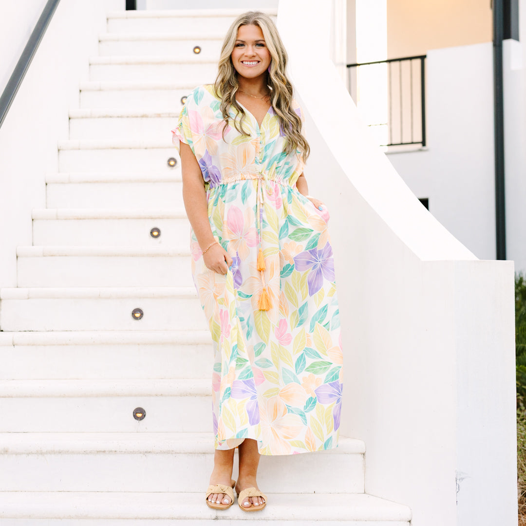 Orchid's Whisper Dress, Creamsicle