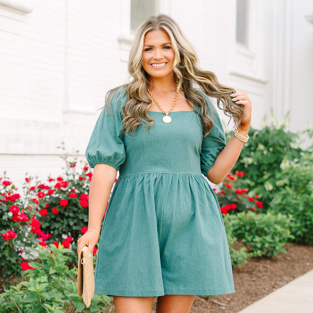 Our Place Romper, Green