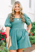 Our Place Romper, Green