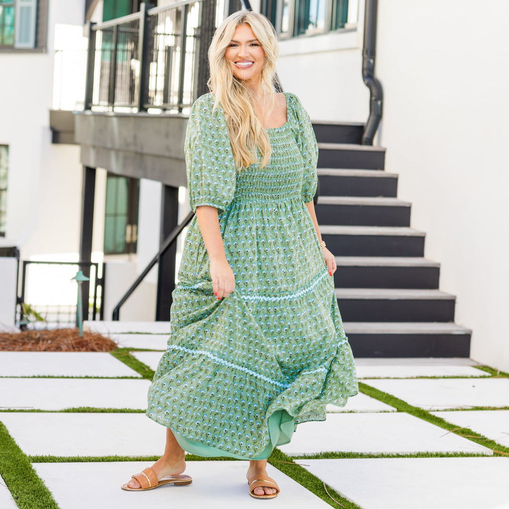 Out Of Touch Dress, Green