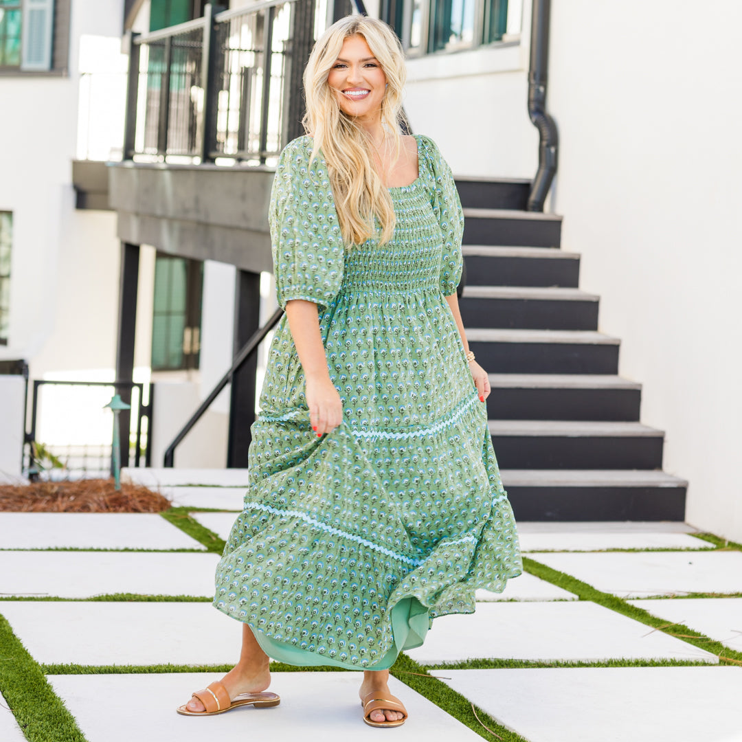 Out Of Touch Dress, Green