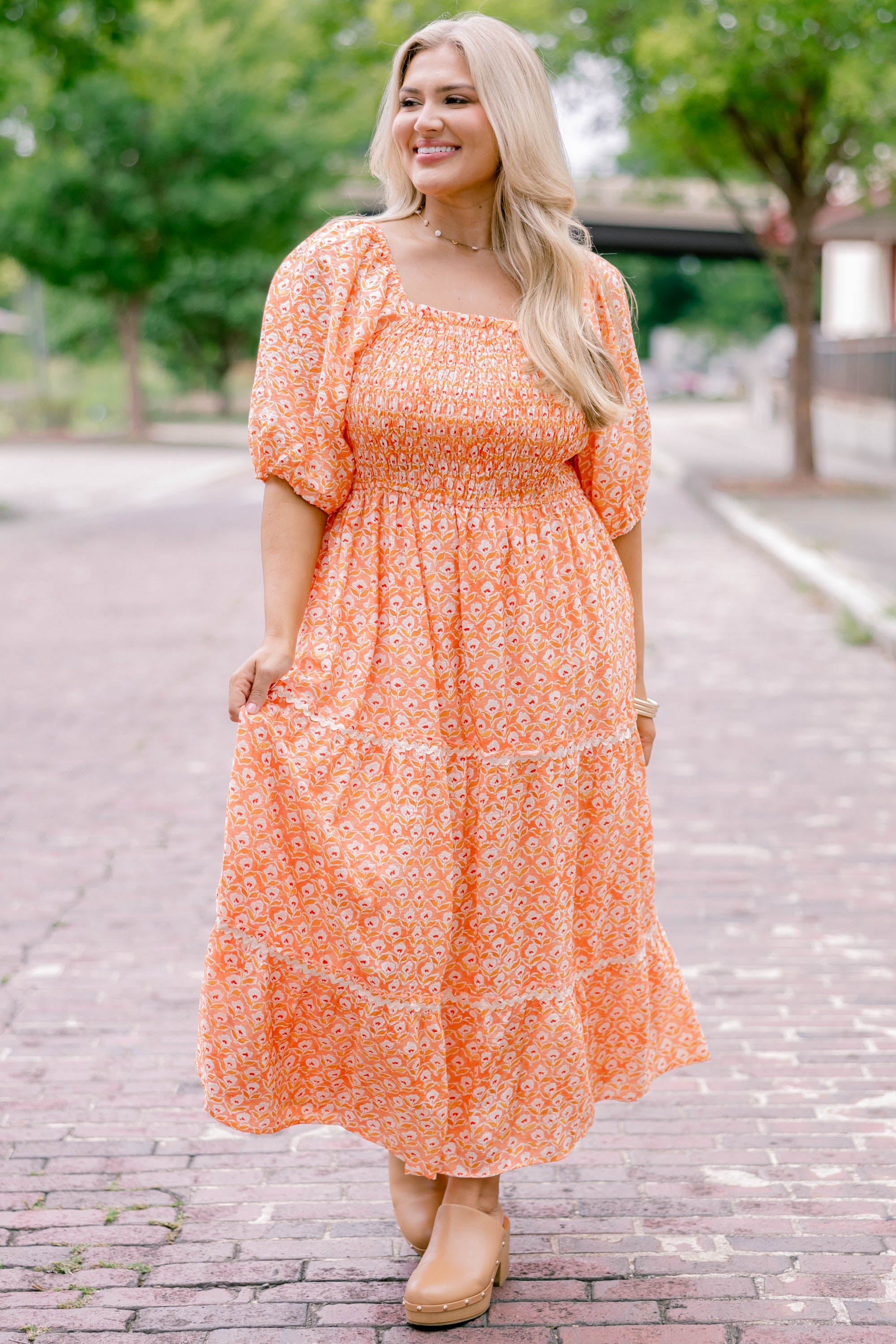 Out Of Touch Dress, Orange