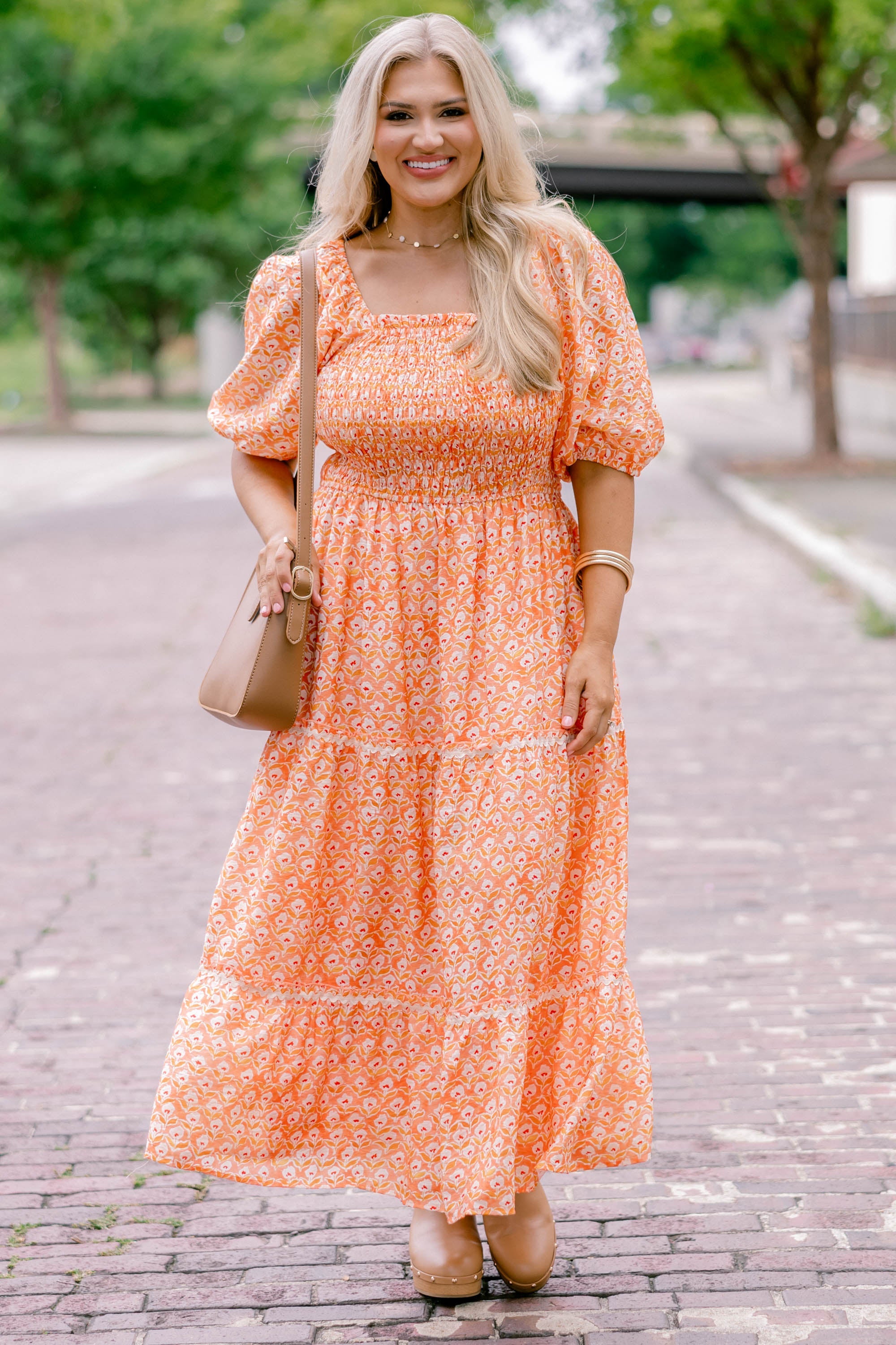 Out Of Touch Dress, Orange