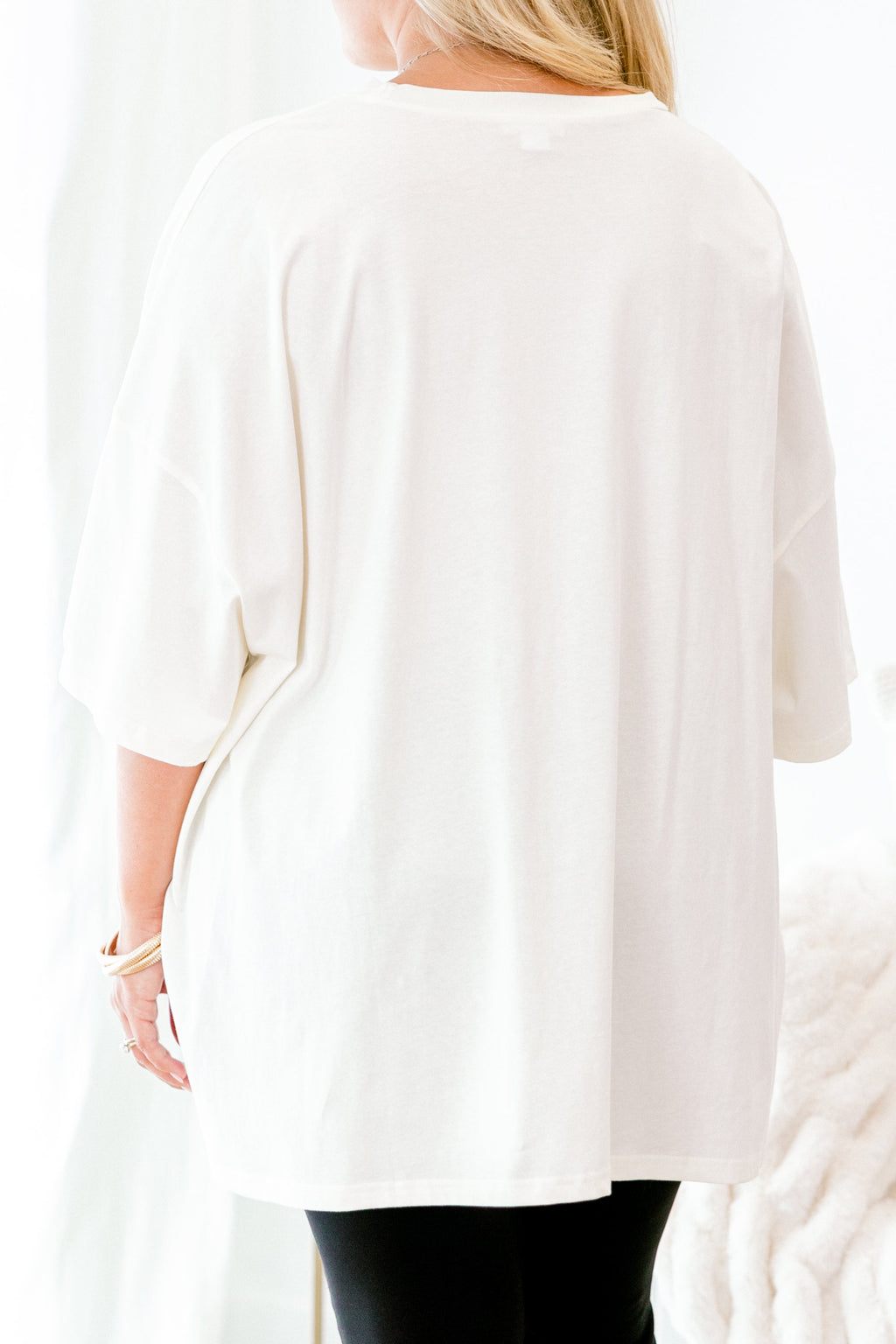 Strong and Courageous Boyfriend Tee, Ivory