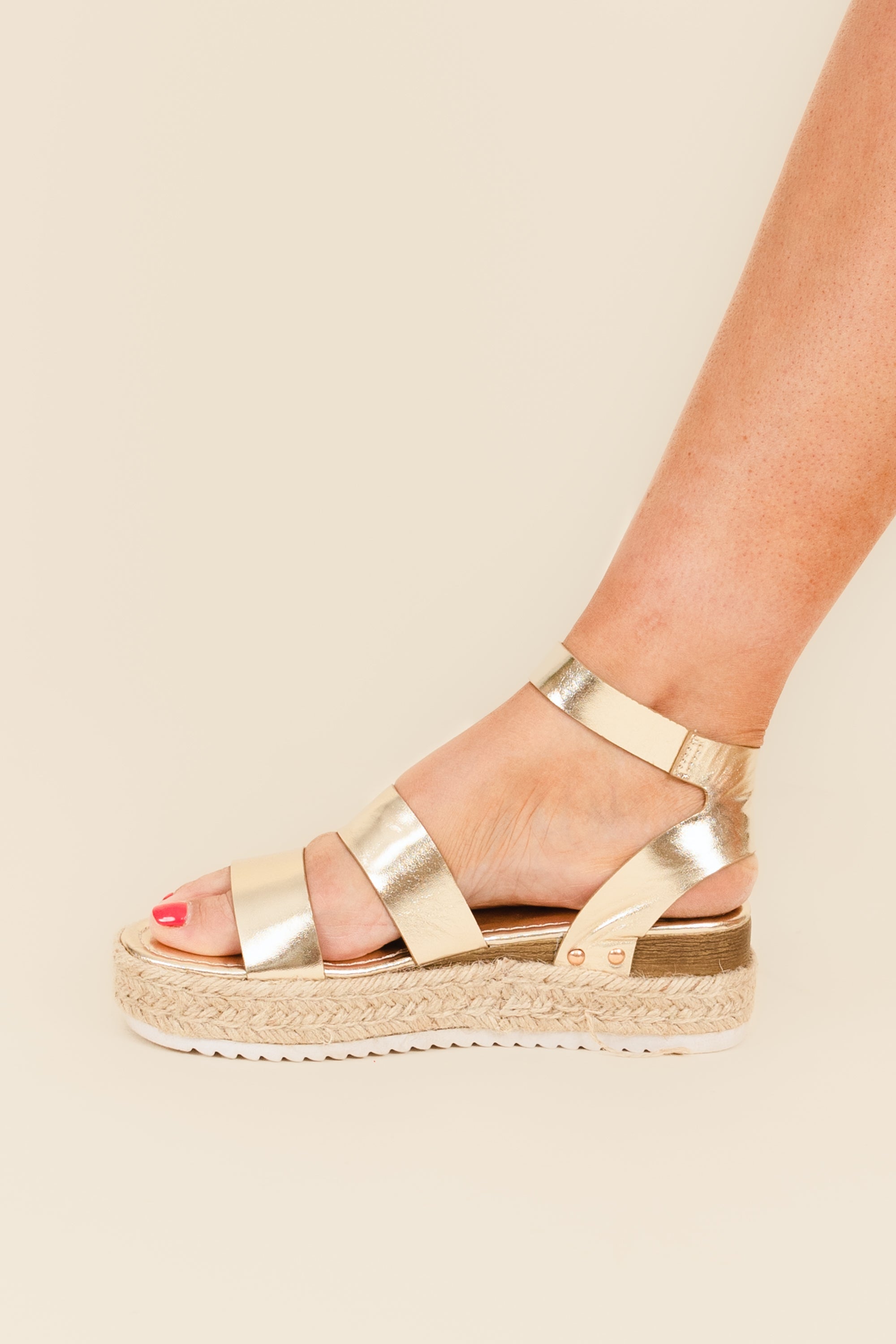 Outshine The Competition Sandals, Gold