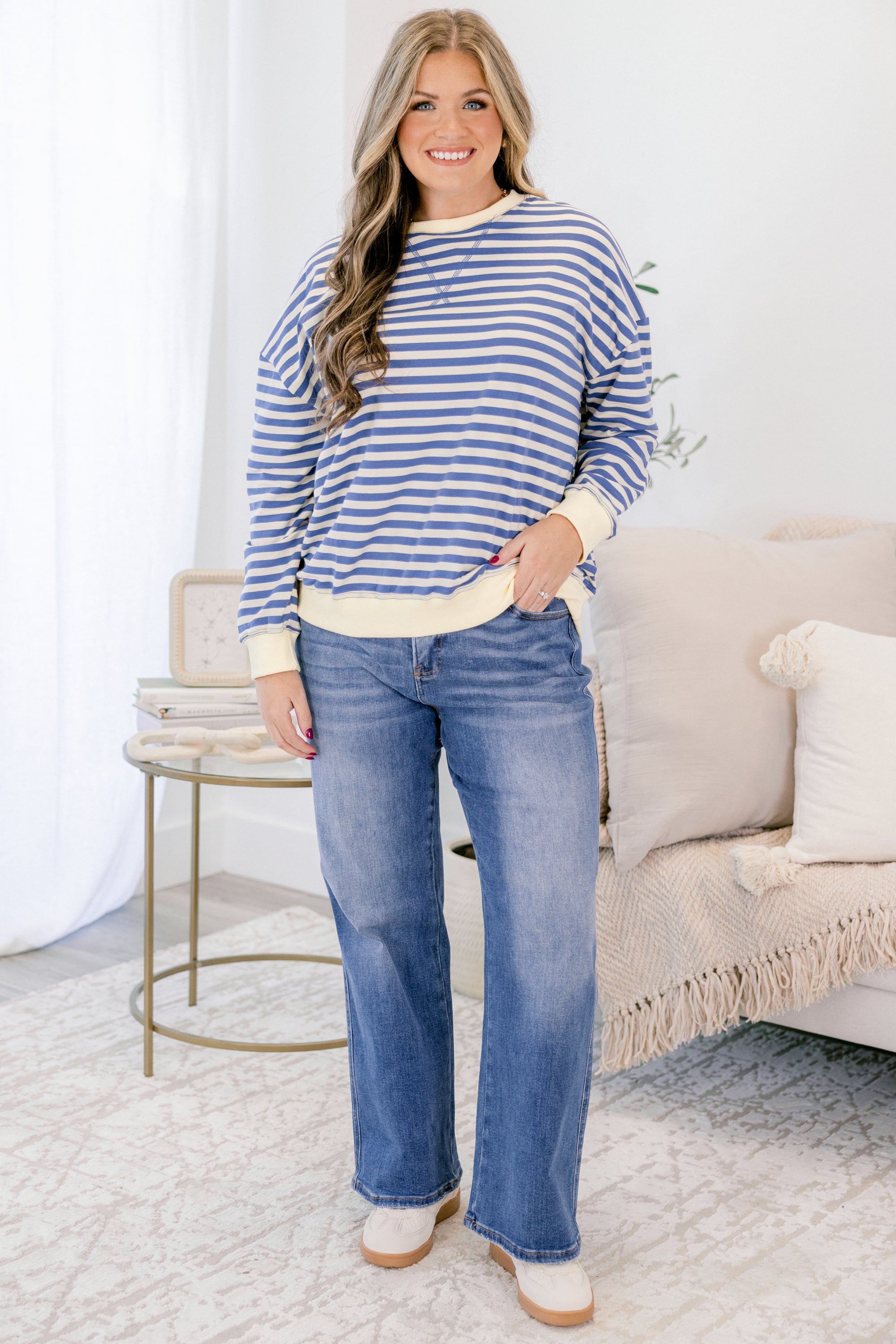 Over My Heart Pullover, Blue