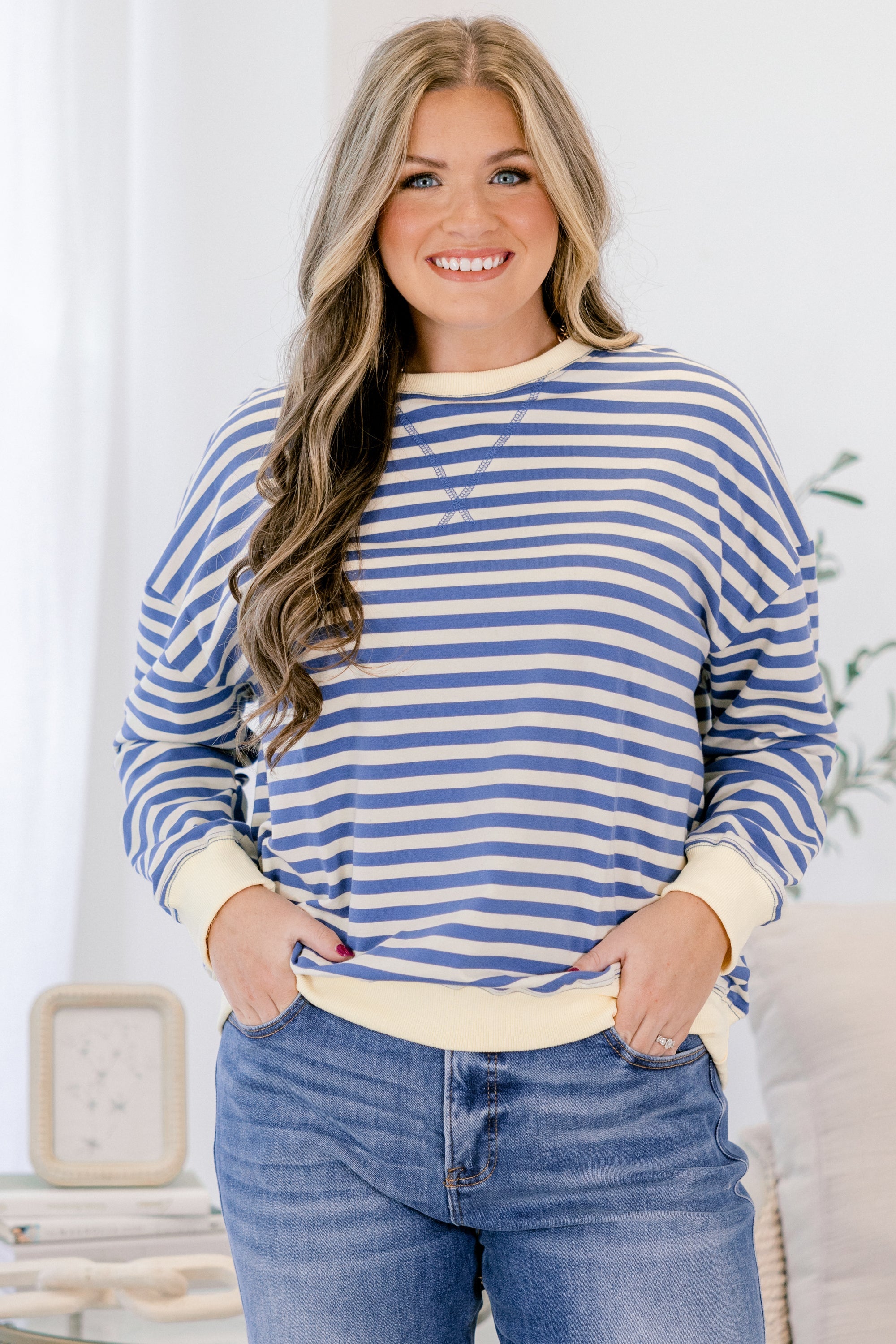Over My Heart Pullover, Blue