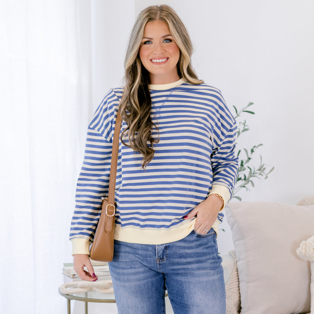 Over My Heart Pullover, Blue