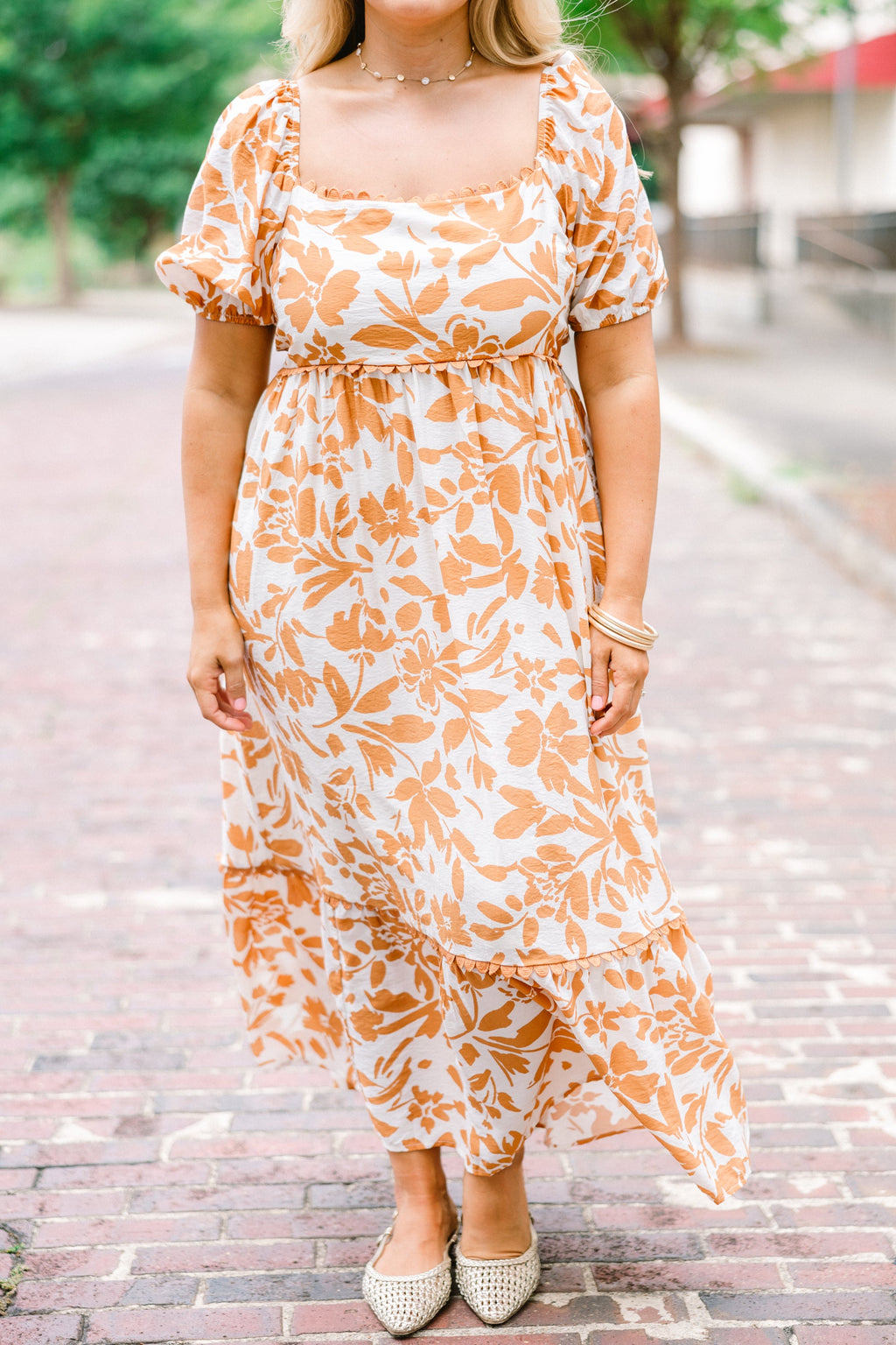 Over You Again Dress, Burnt Orange