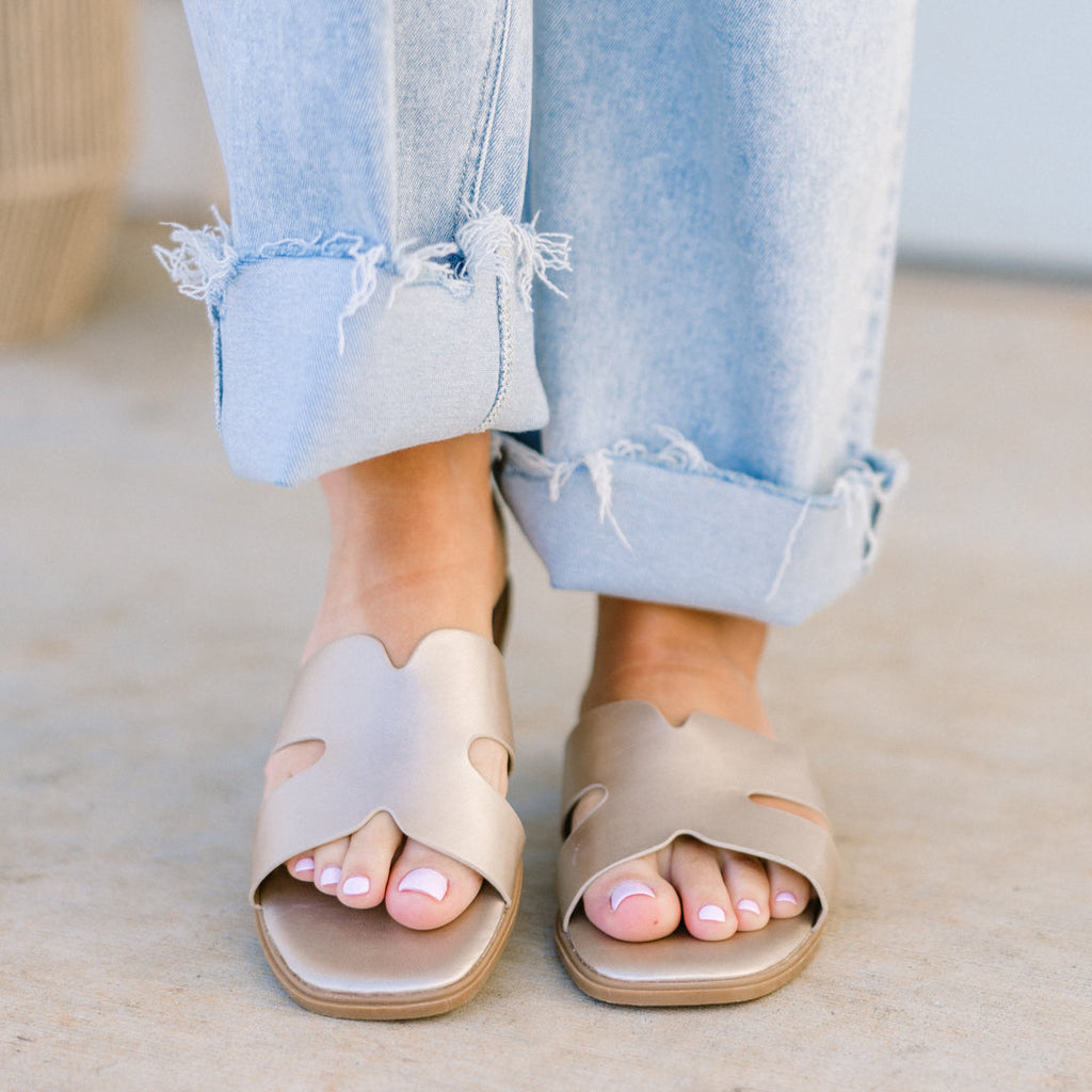 Palm Shores Sandals, Gold