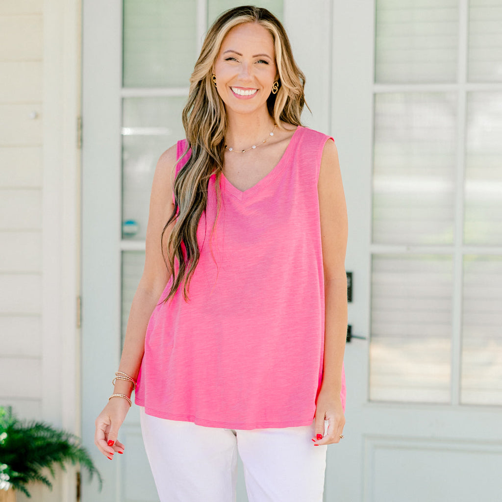 Palms Tank, Hot Pink