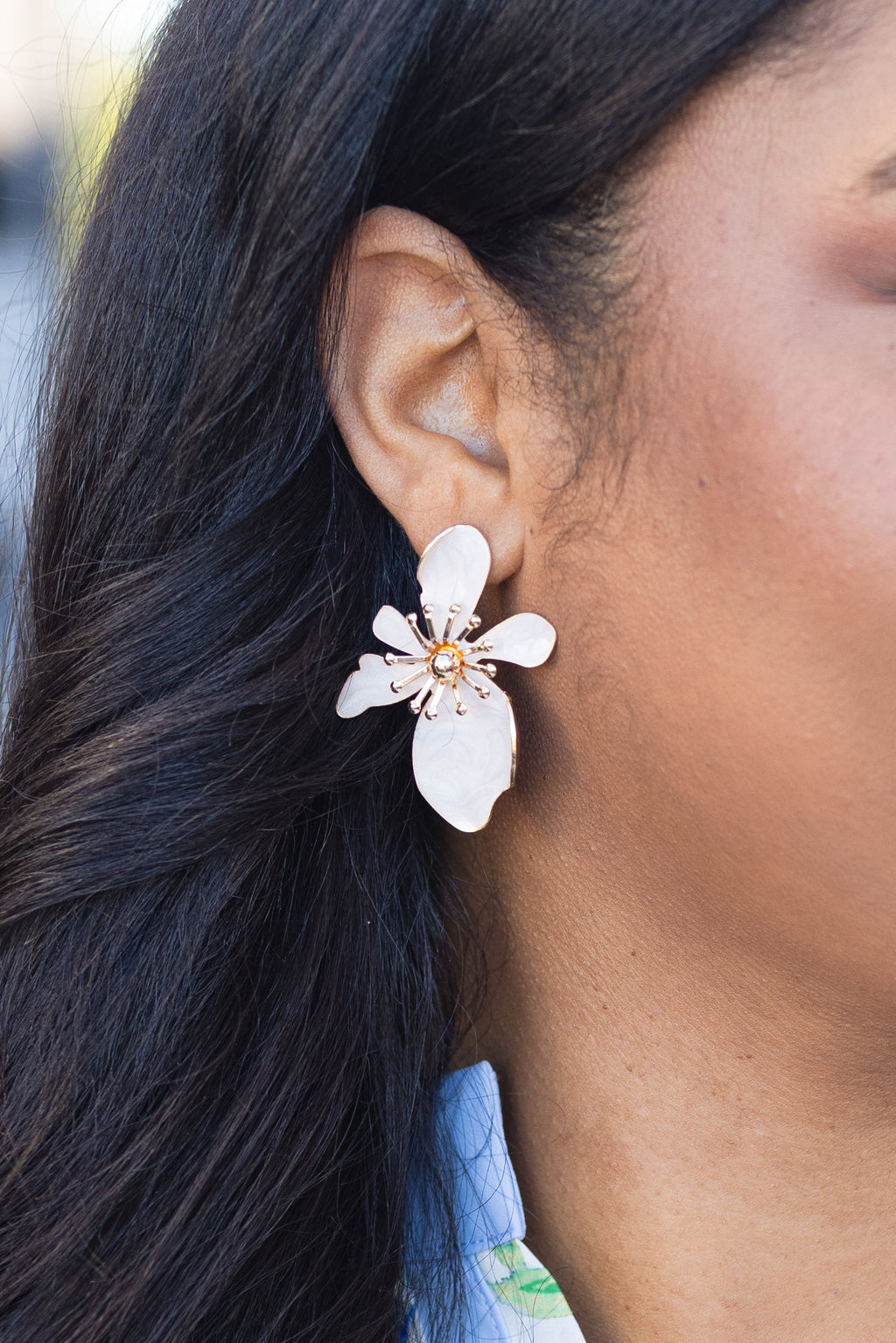 Paradise Petals Earrings, Gold