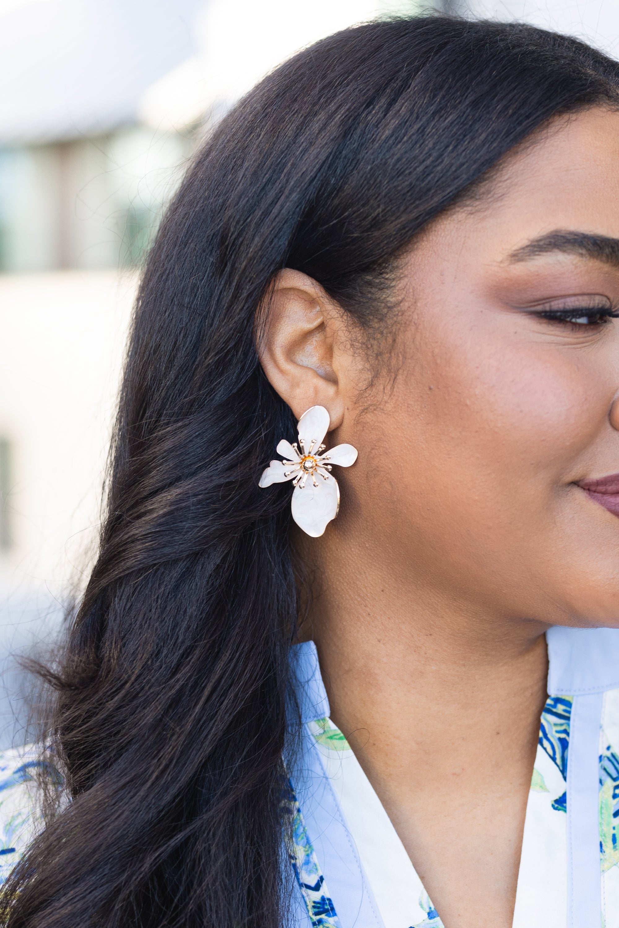 Paradise Petals Earrings, Gold