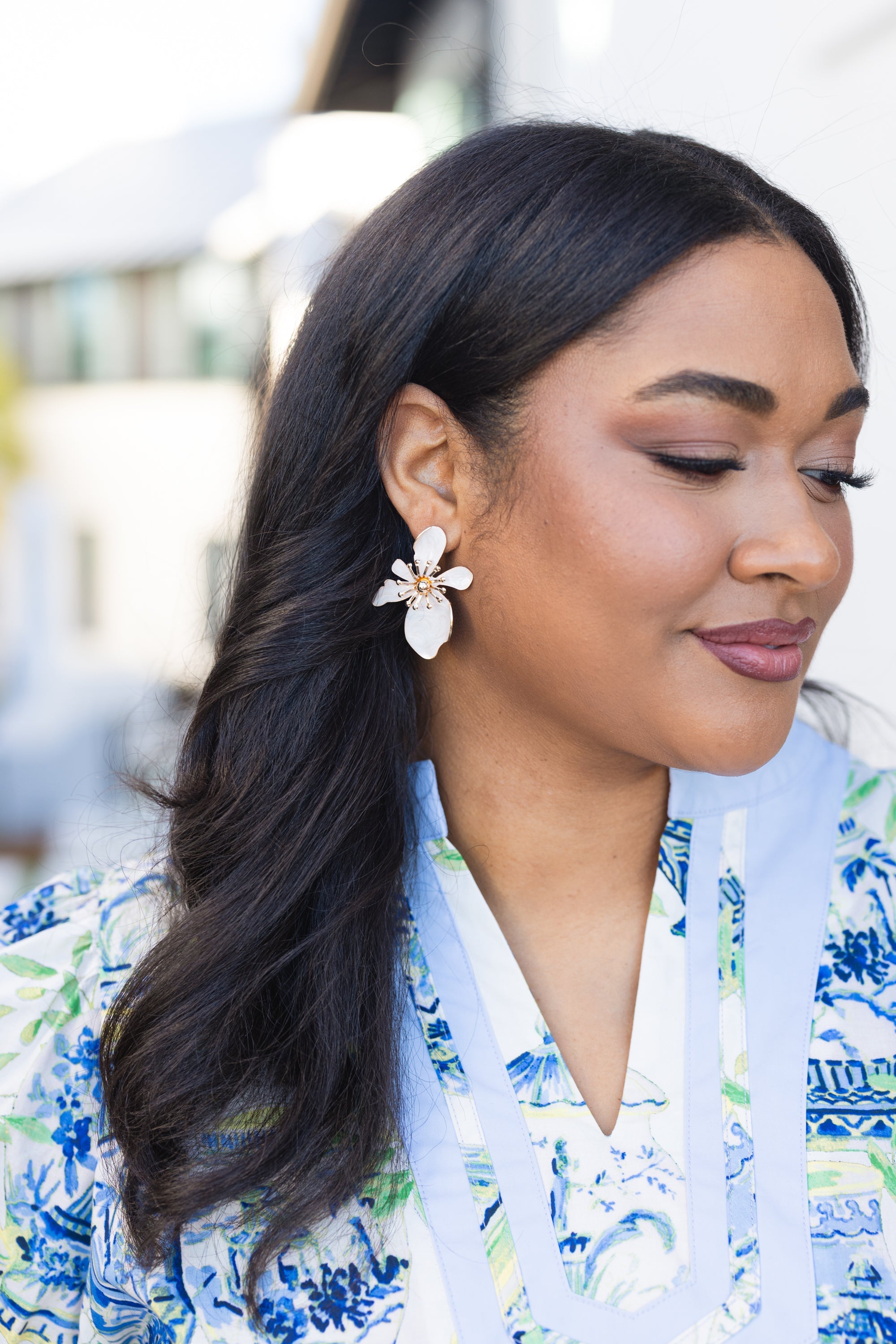 Paradise Petals Earrings, Gold
