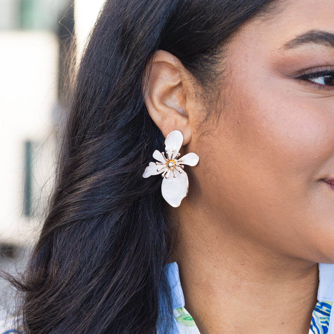 Paradise Petals Earrings, Gold