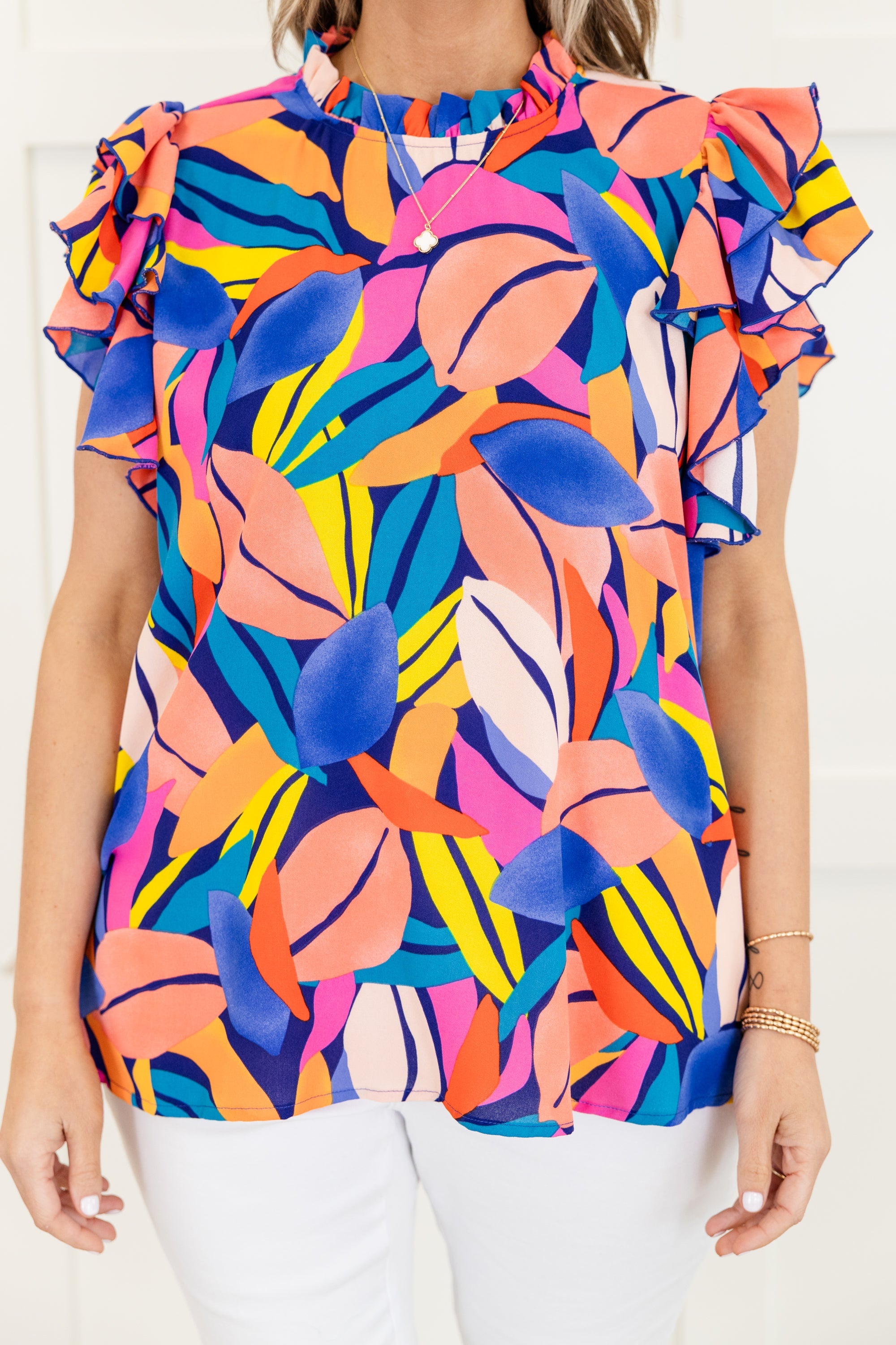 Pass The Blame Top, Royal Blue