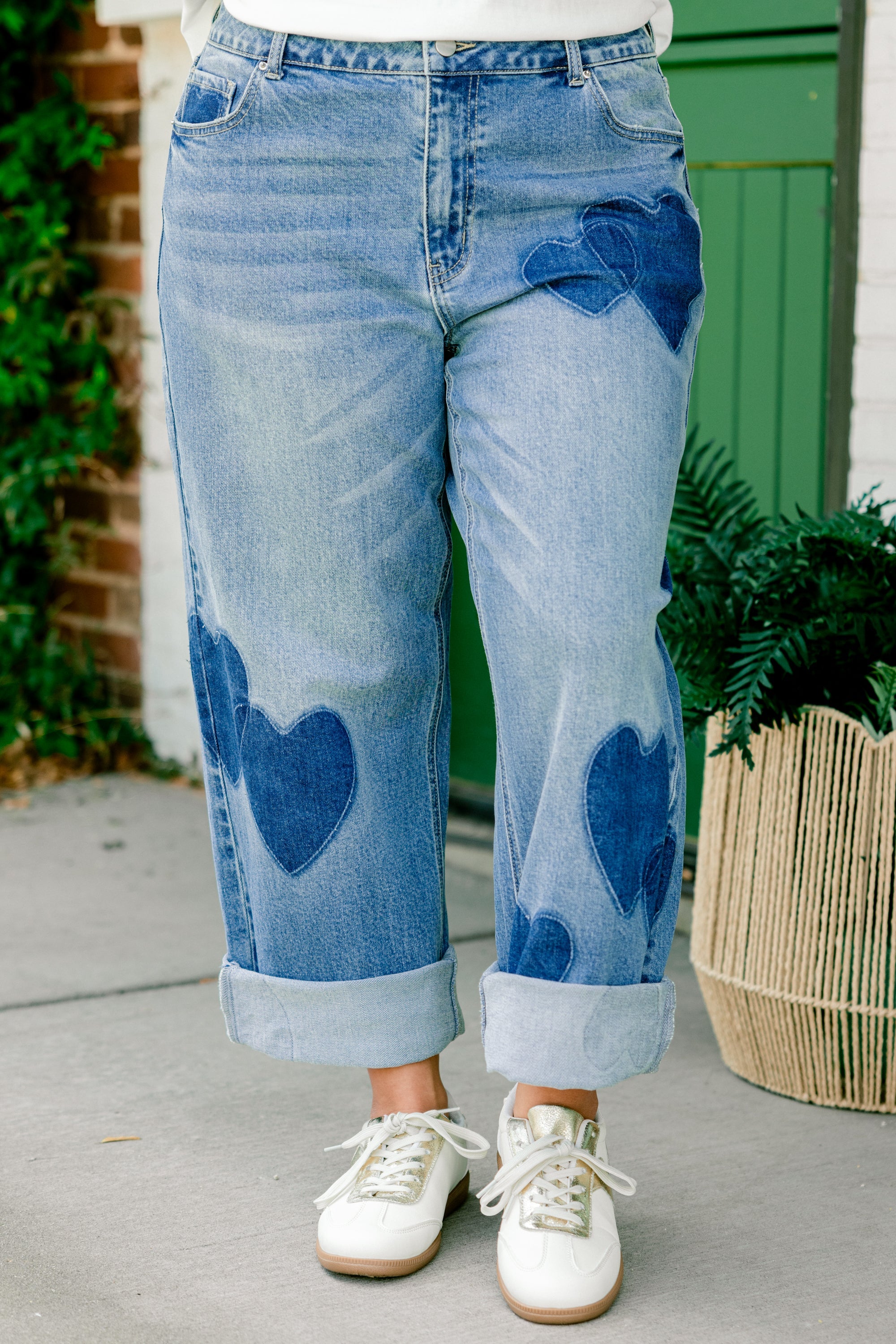 Passing Notes Jeans, Blue Heart