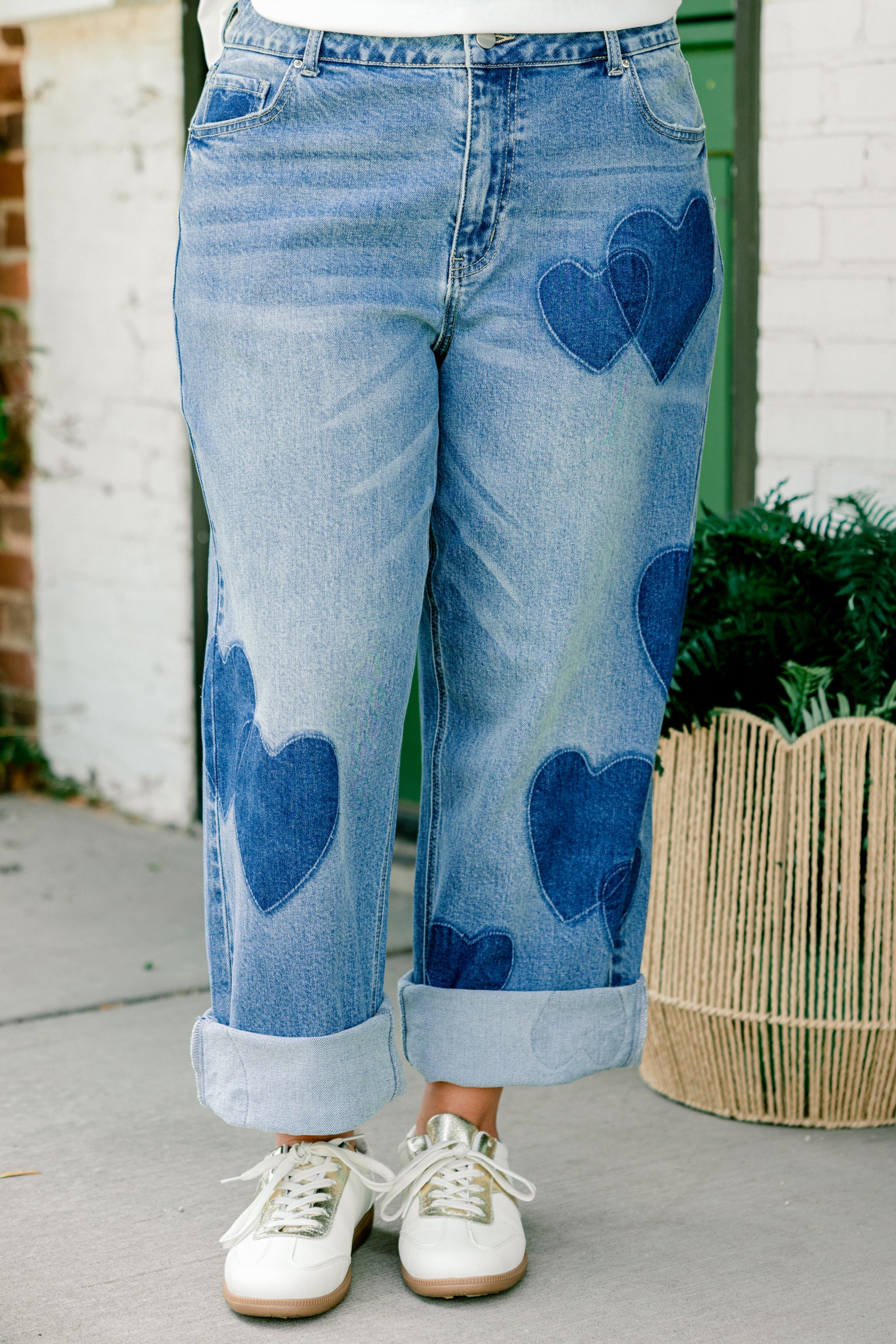 Passing Notes Jeans, Blue Heart