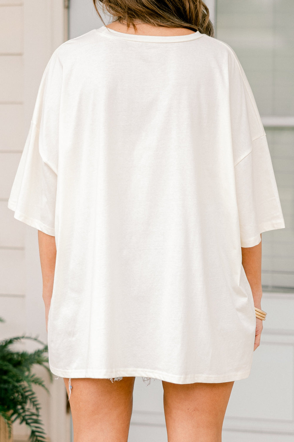Patriotic Summer Boyfriend Tee, Ivory