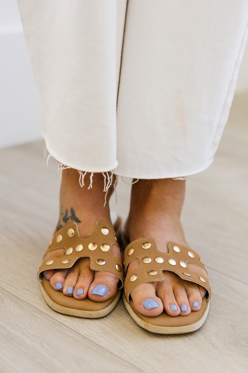 Peaceful Palms Sandals, Camel