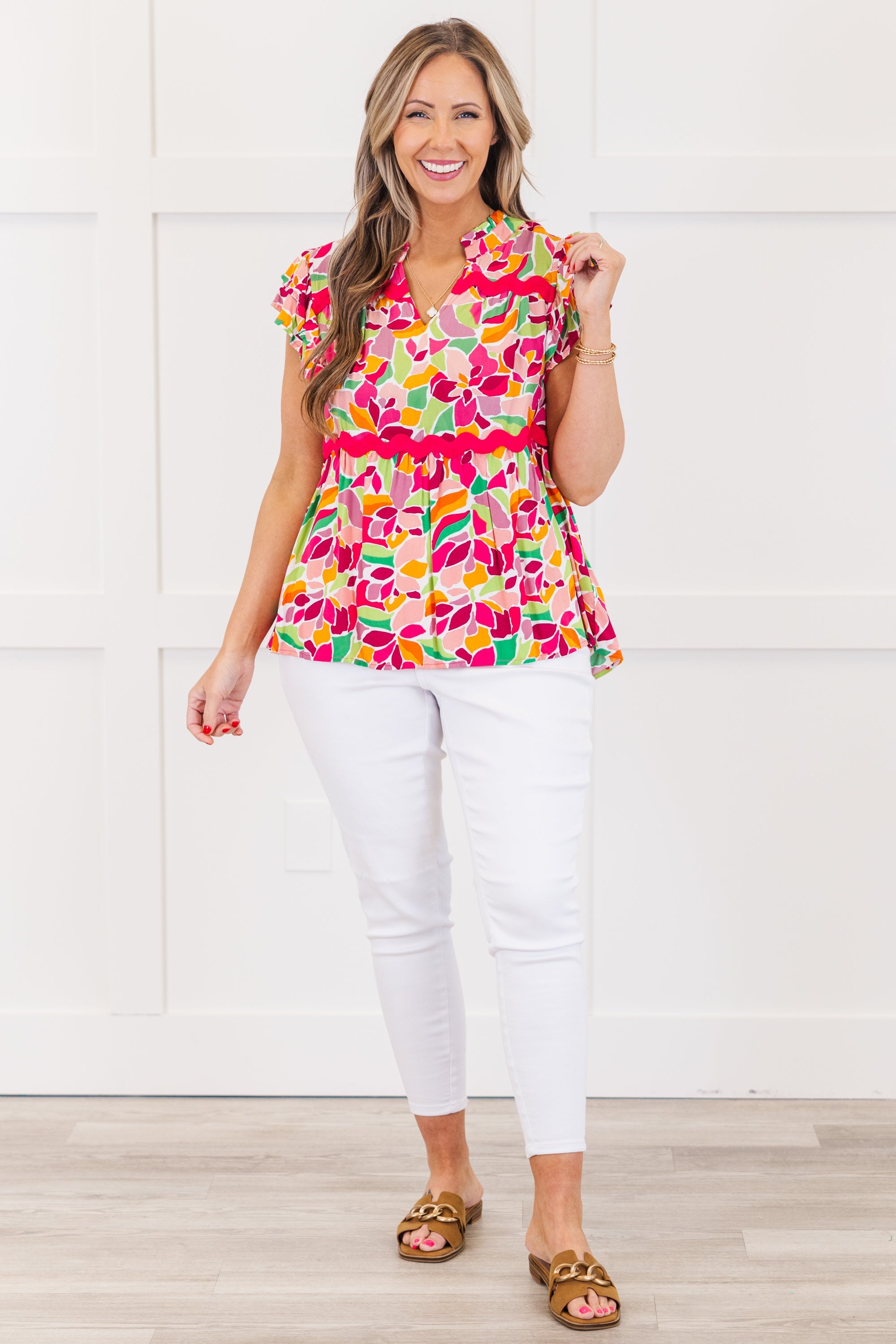 Peachy Keen Top, Rose Pink