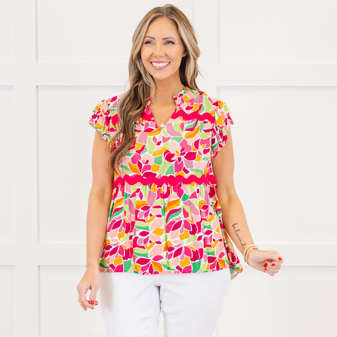 Peachy Keen Top, Rose Pink