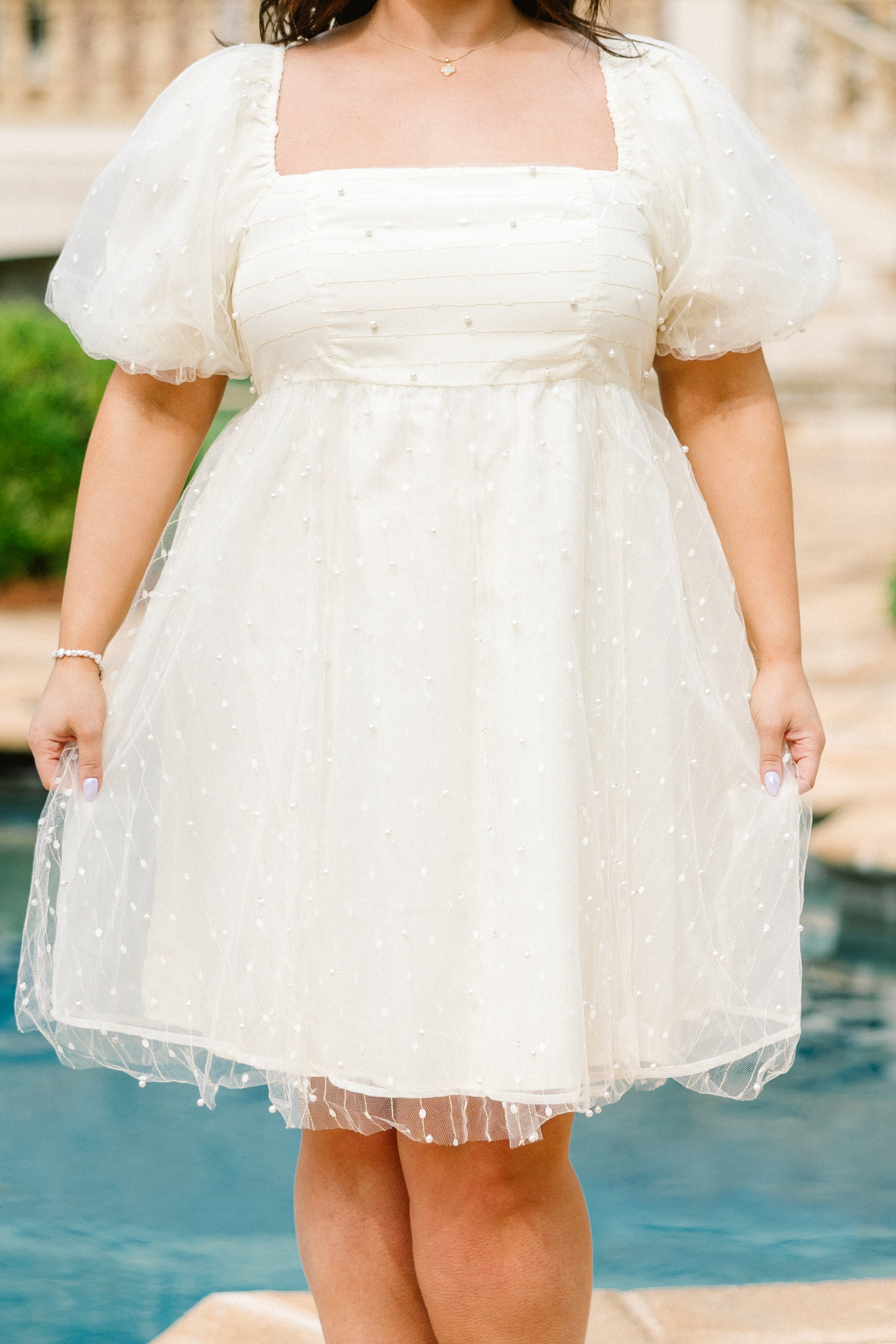Pearl Dream Dress, Cream