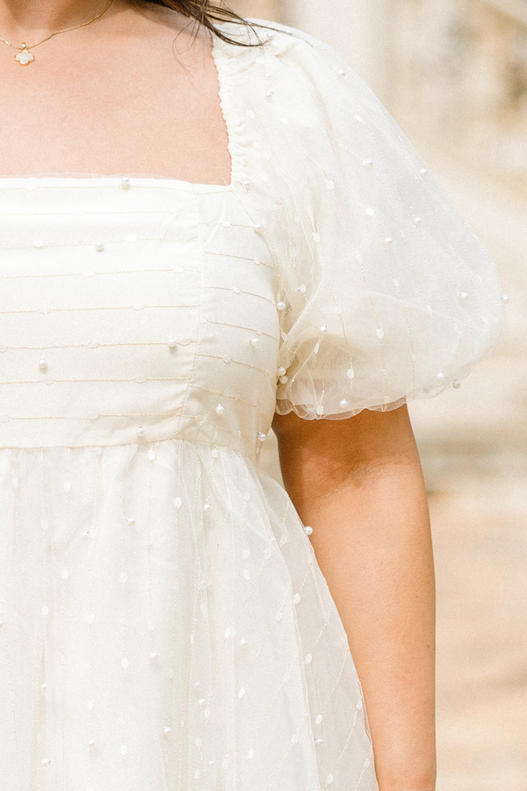 Pearl Dream Dress, Cream