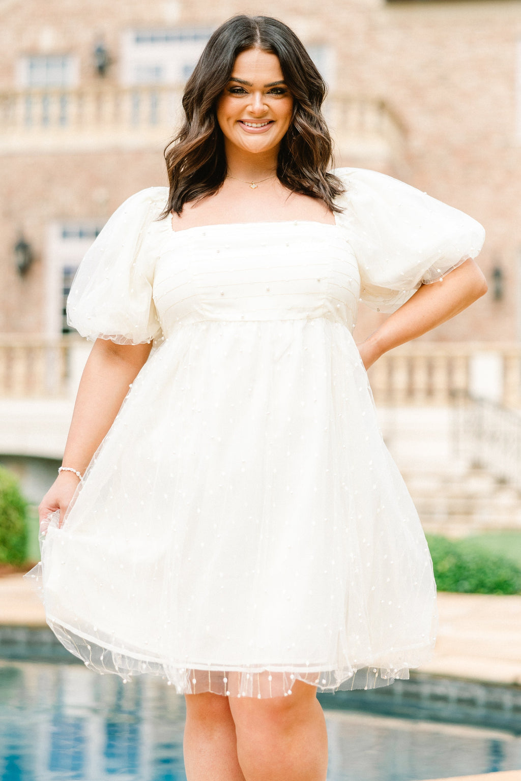 Pearl Dream Dress, Cream