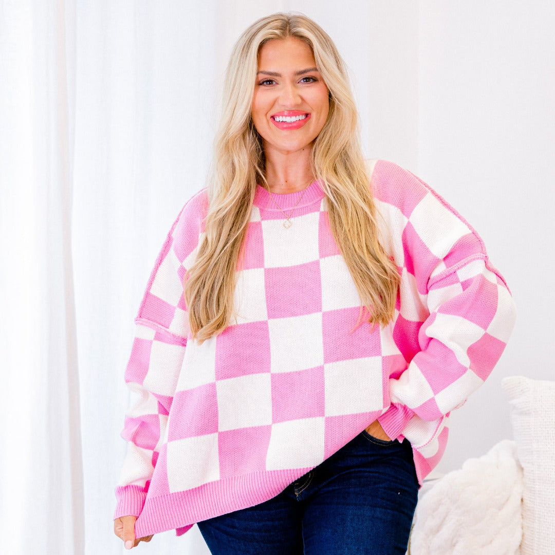 Perfect For a Picnic Sweater, Pink