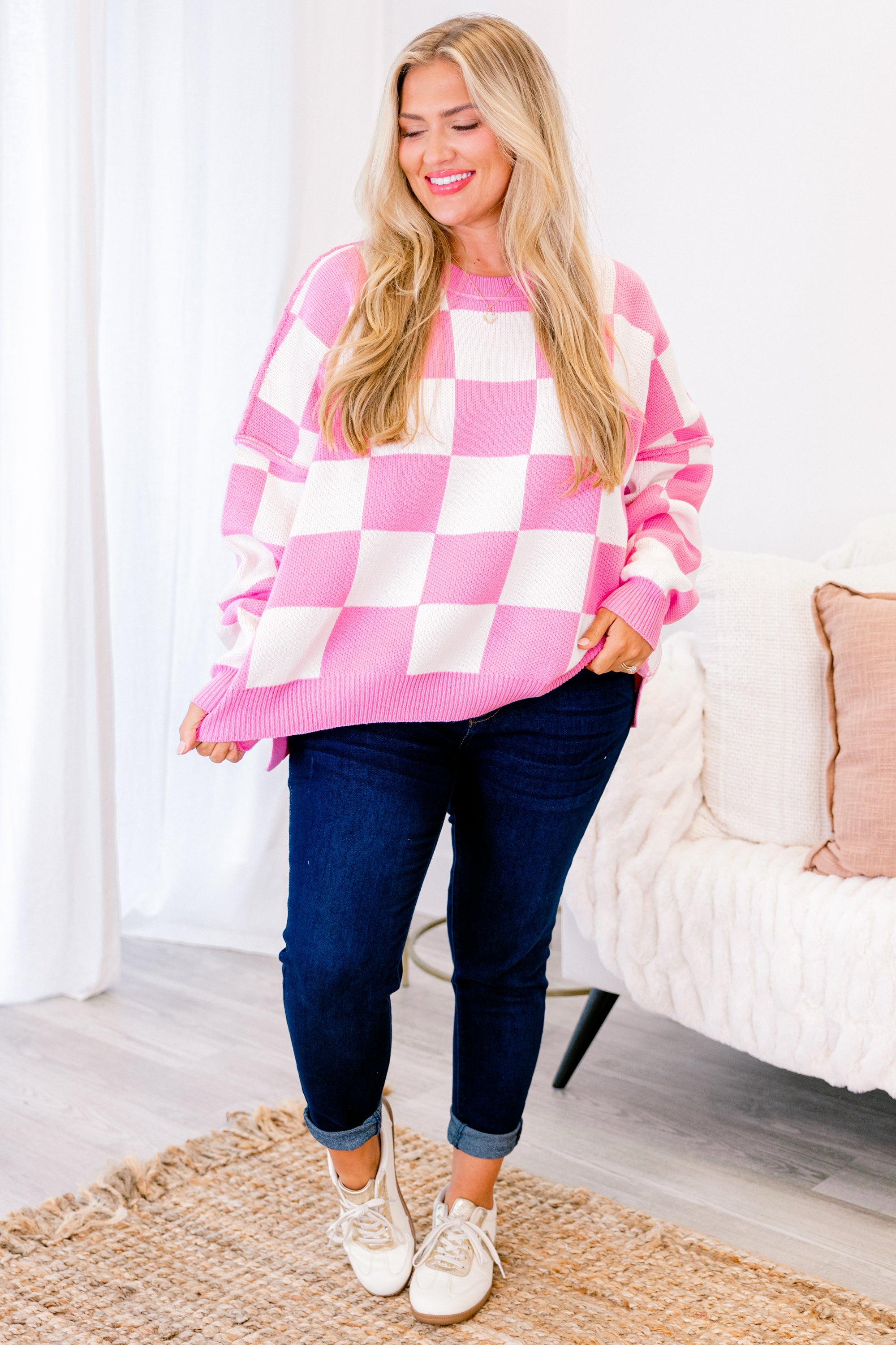 Perfect For a Picnic Sweater, Pink
