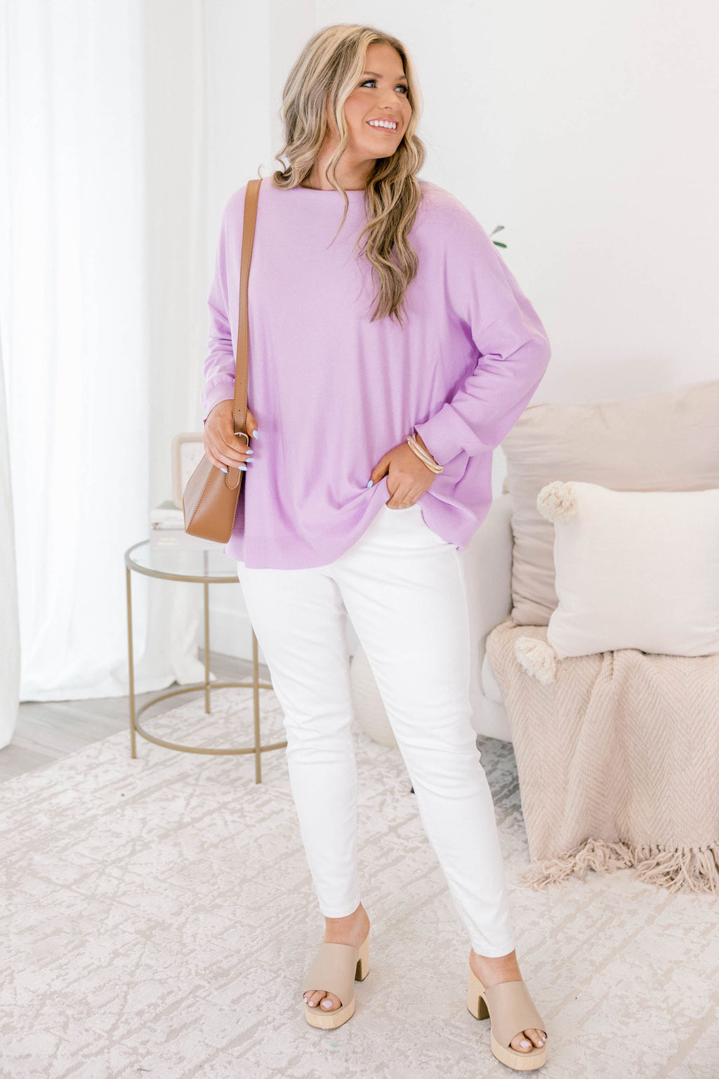 Perfect Timing Sweater, Purple