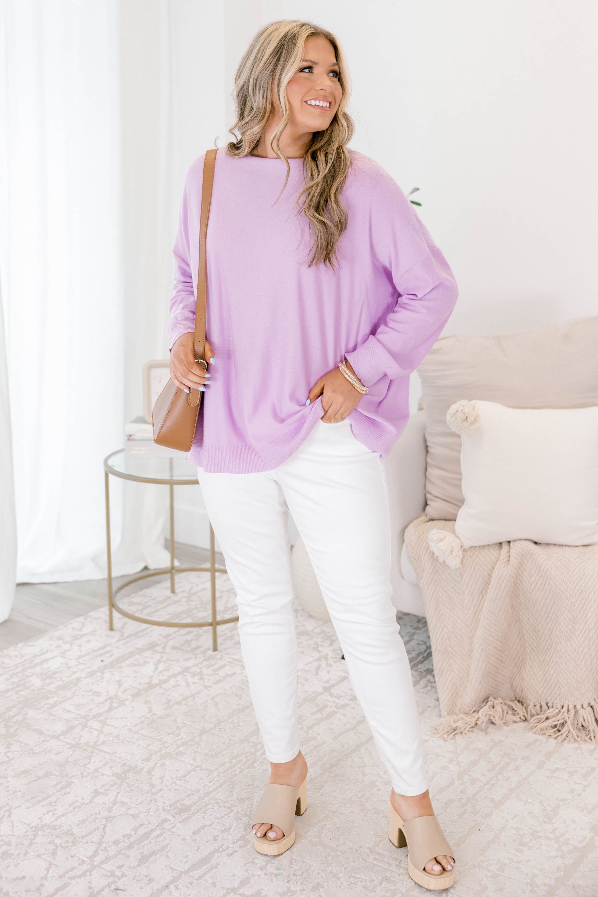 Perfect Timing Sweater, Purple