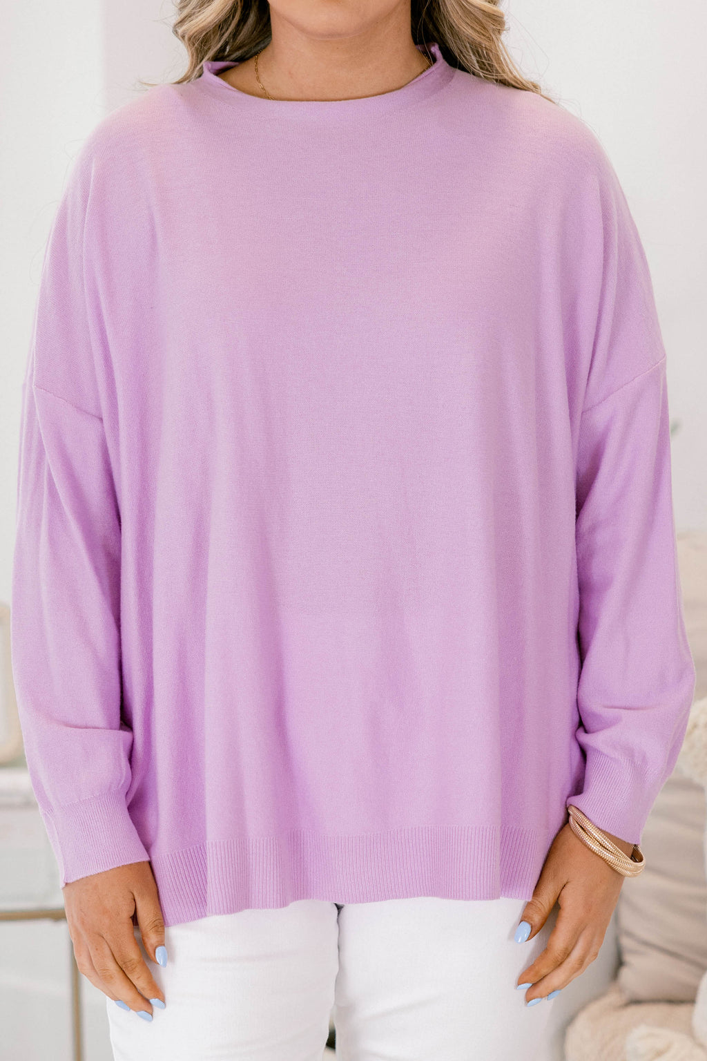 Perfect Timing Sweater, Purple