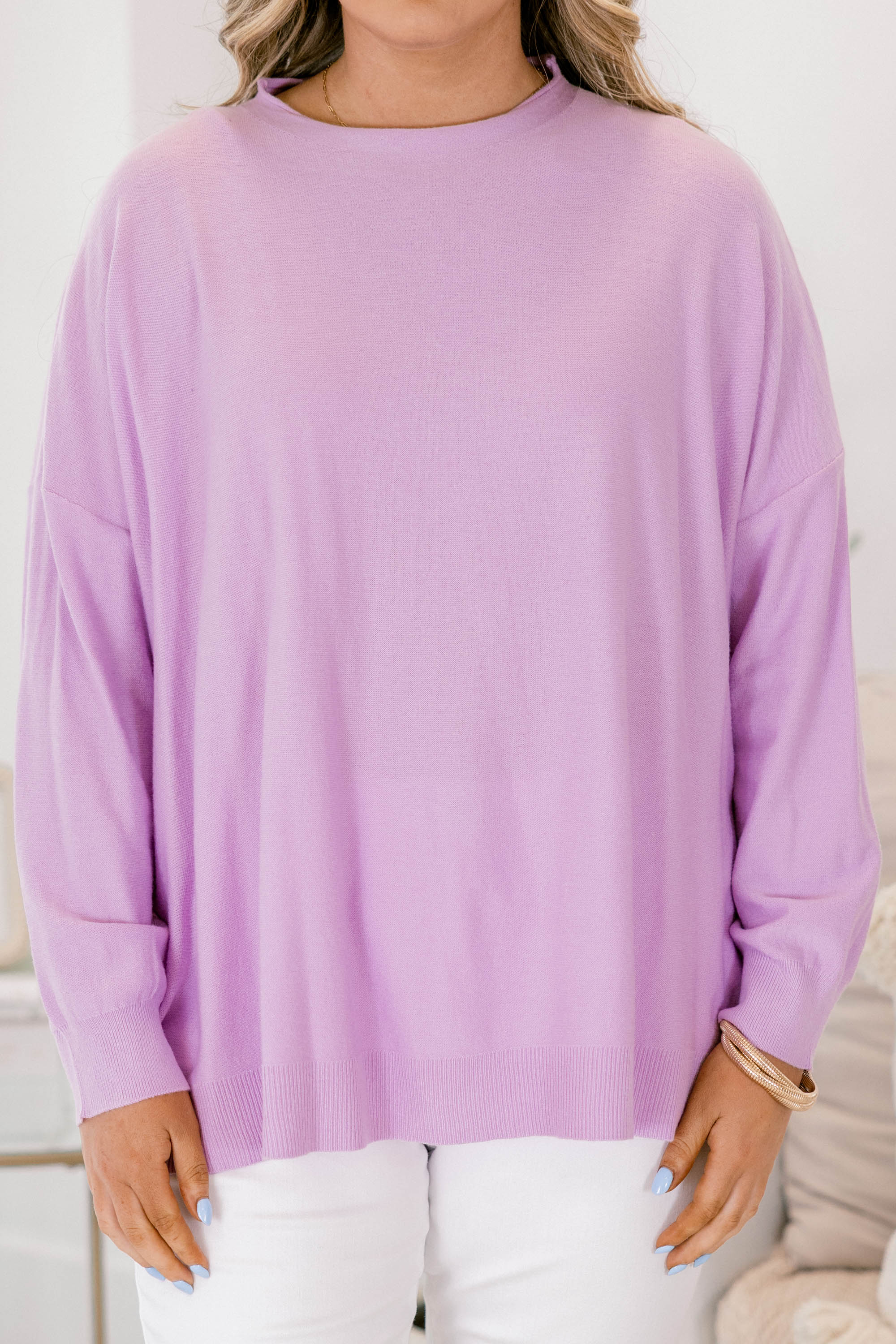 Perfect Timing Sweater, Purple