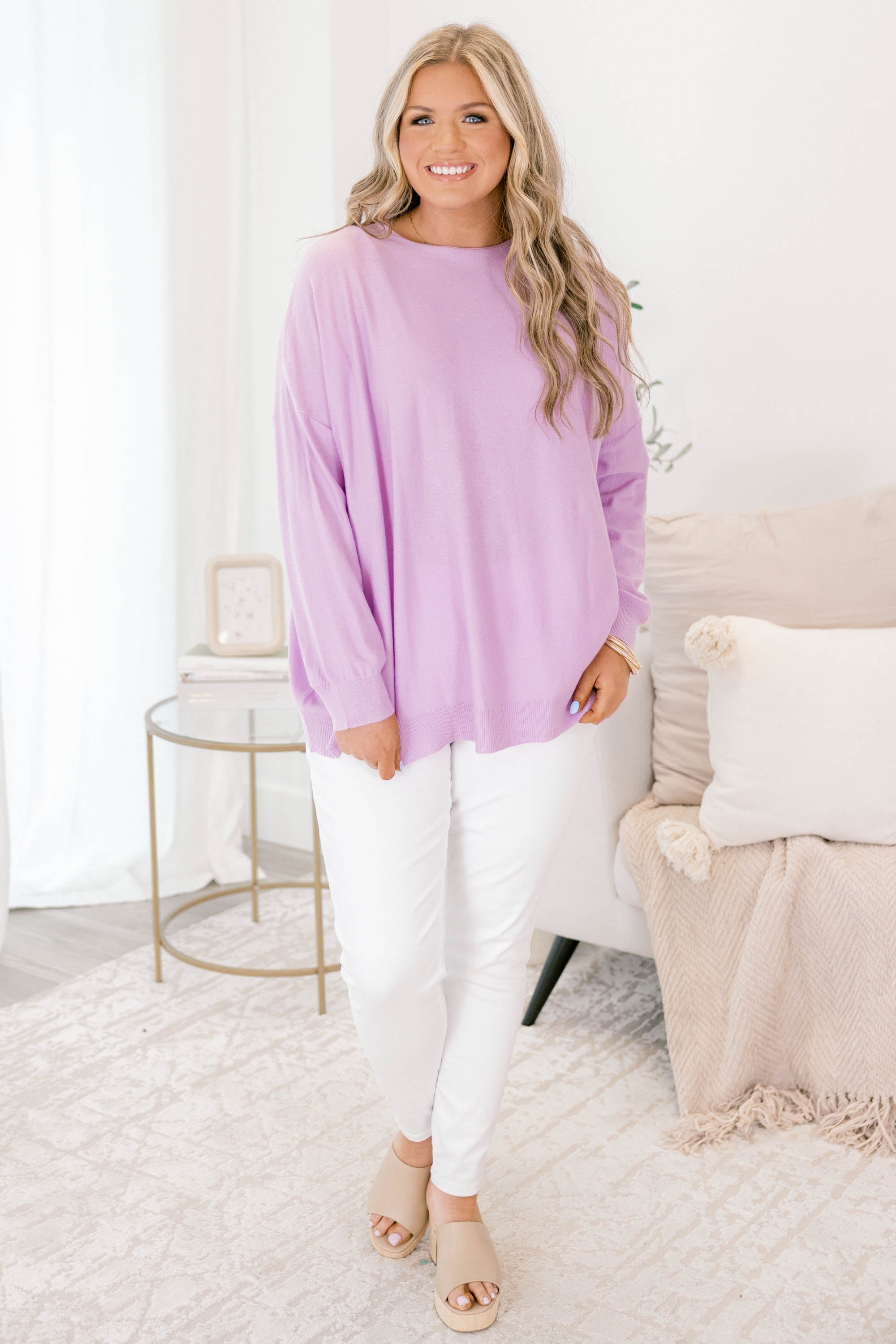 Perfect Timing Sweater, Purple