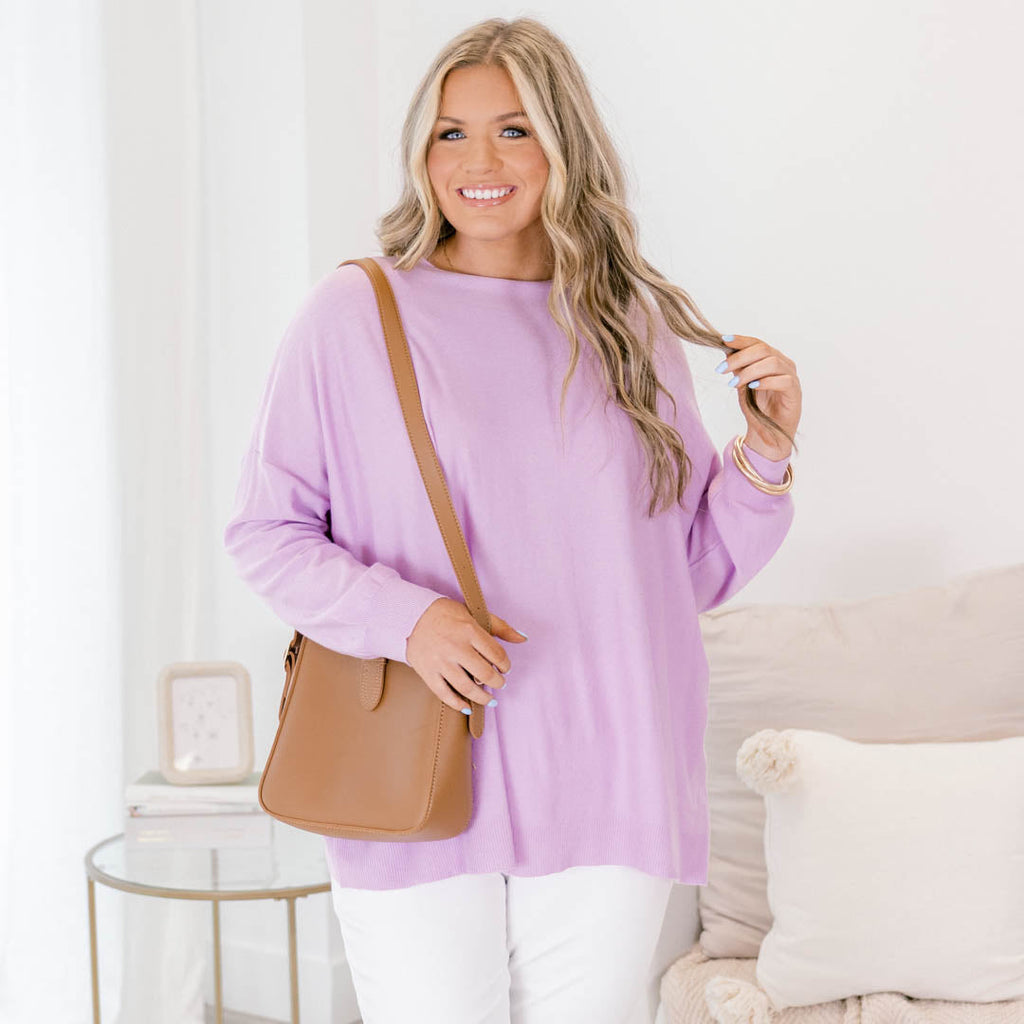 Perfect Timing Sweater, Purple
