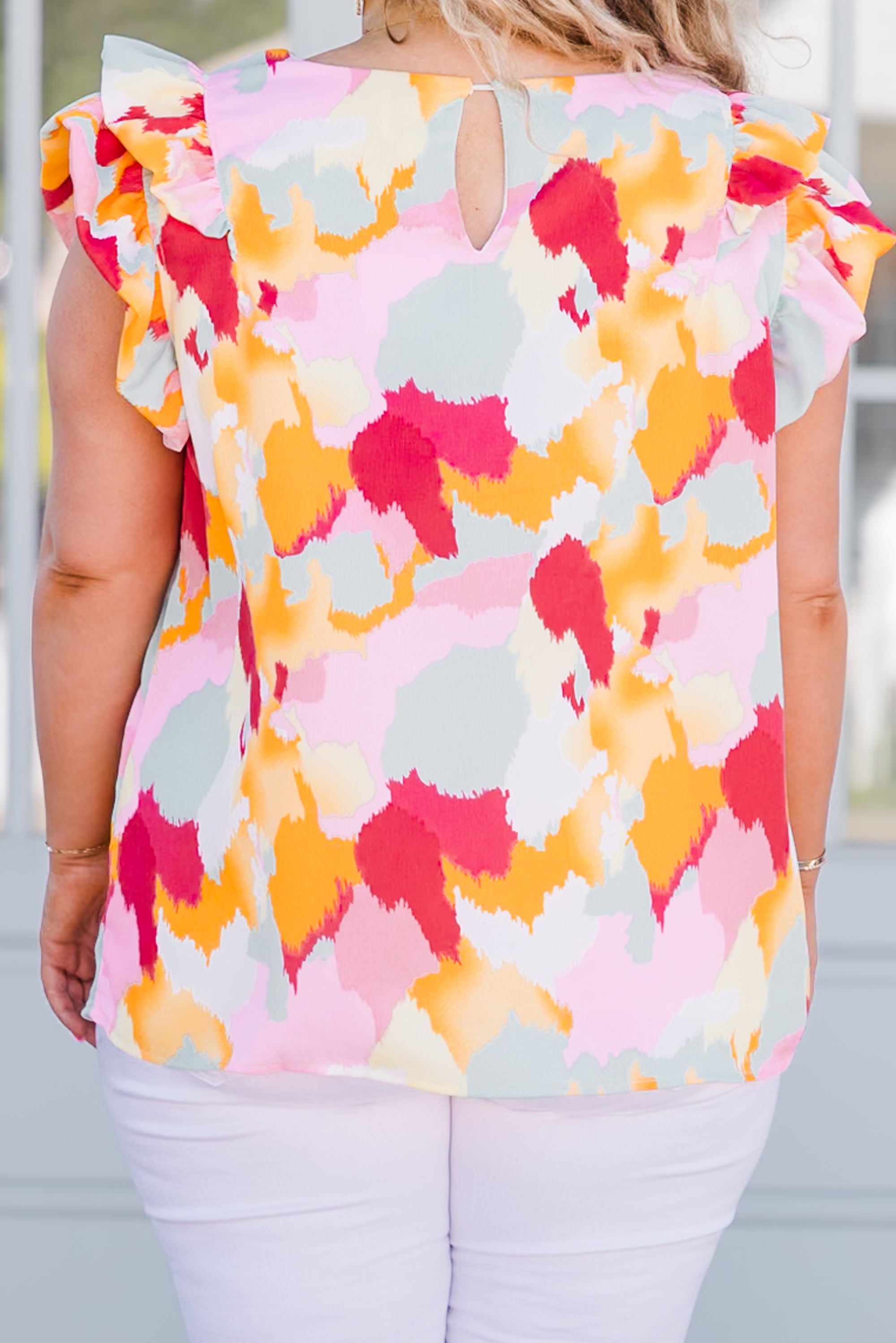 Perfectly Painted Top, Pink Multi