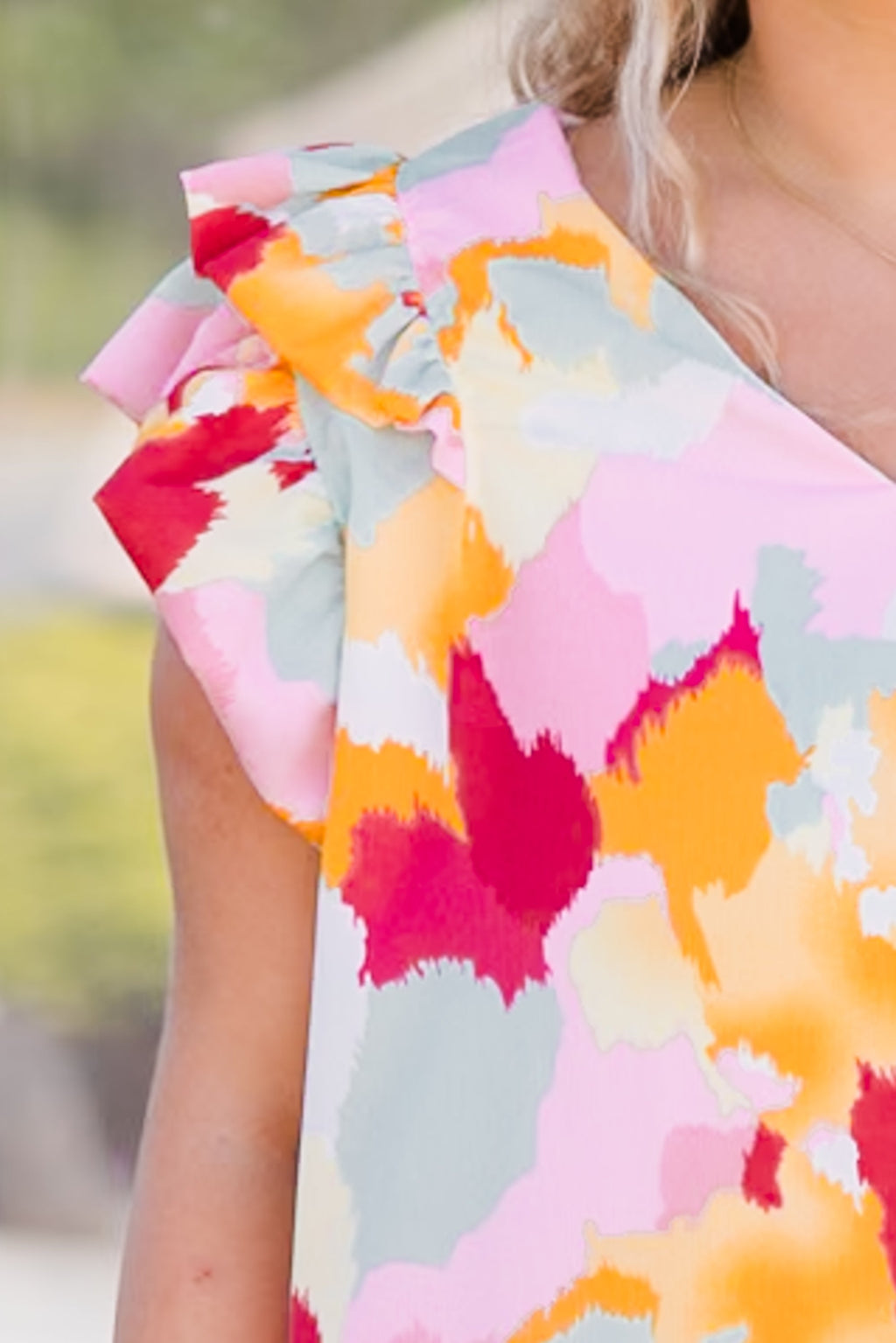 Perfectly Painted Top, Pink Multi