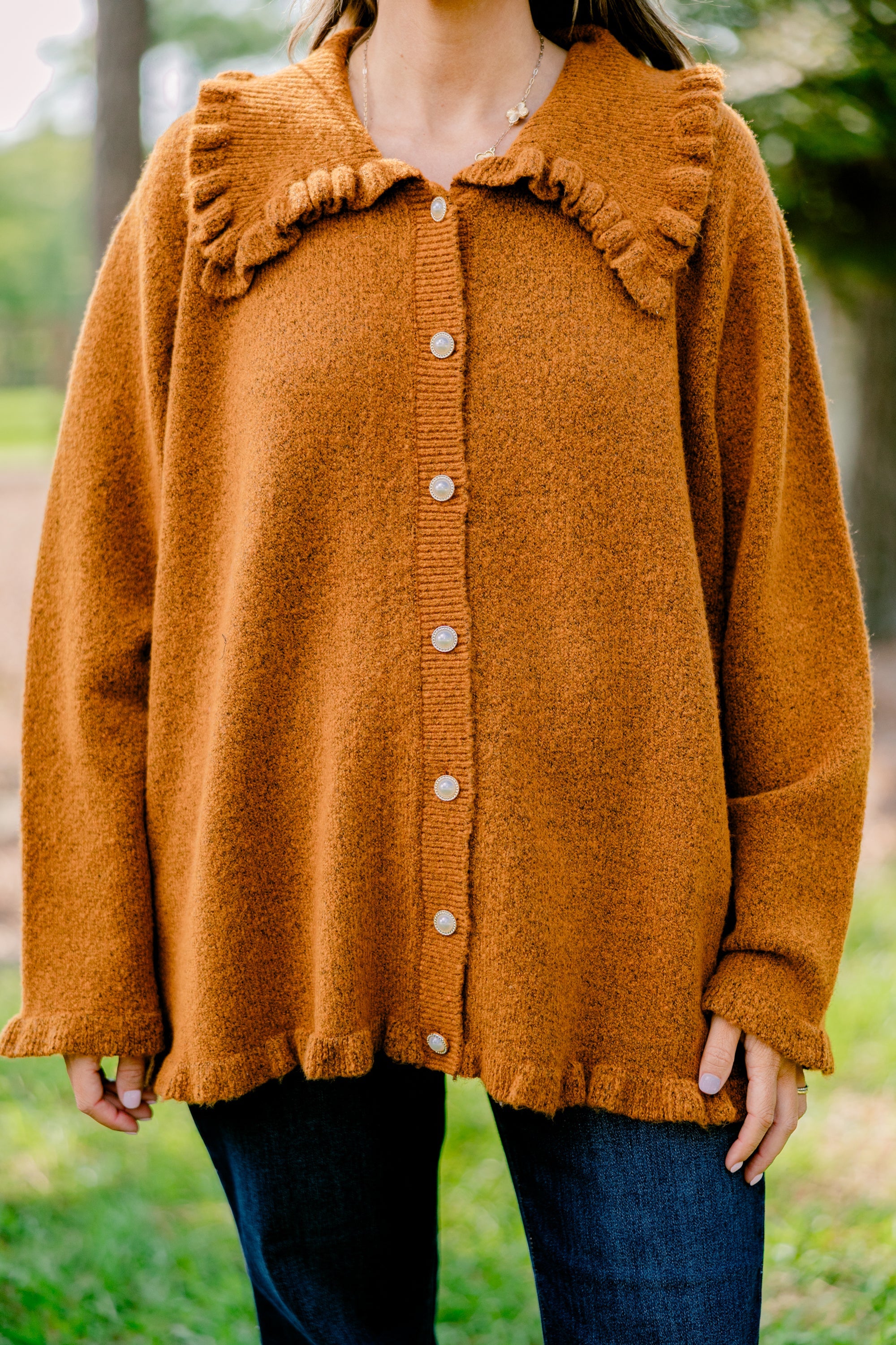 Perfectly Peaceful Cardigan, Brown