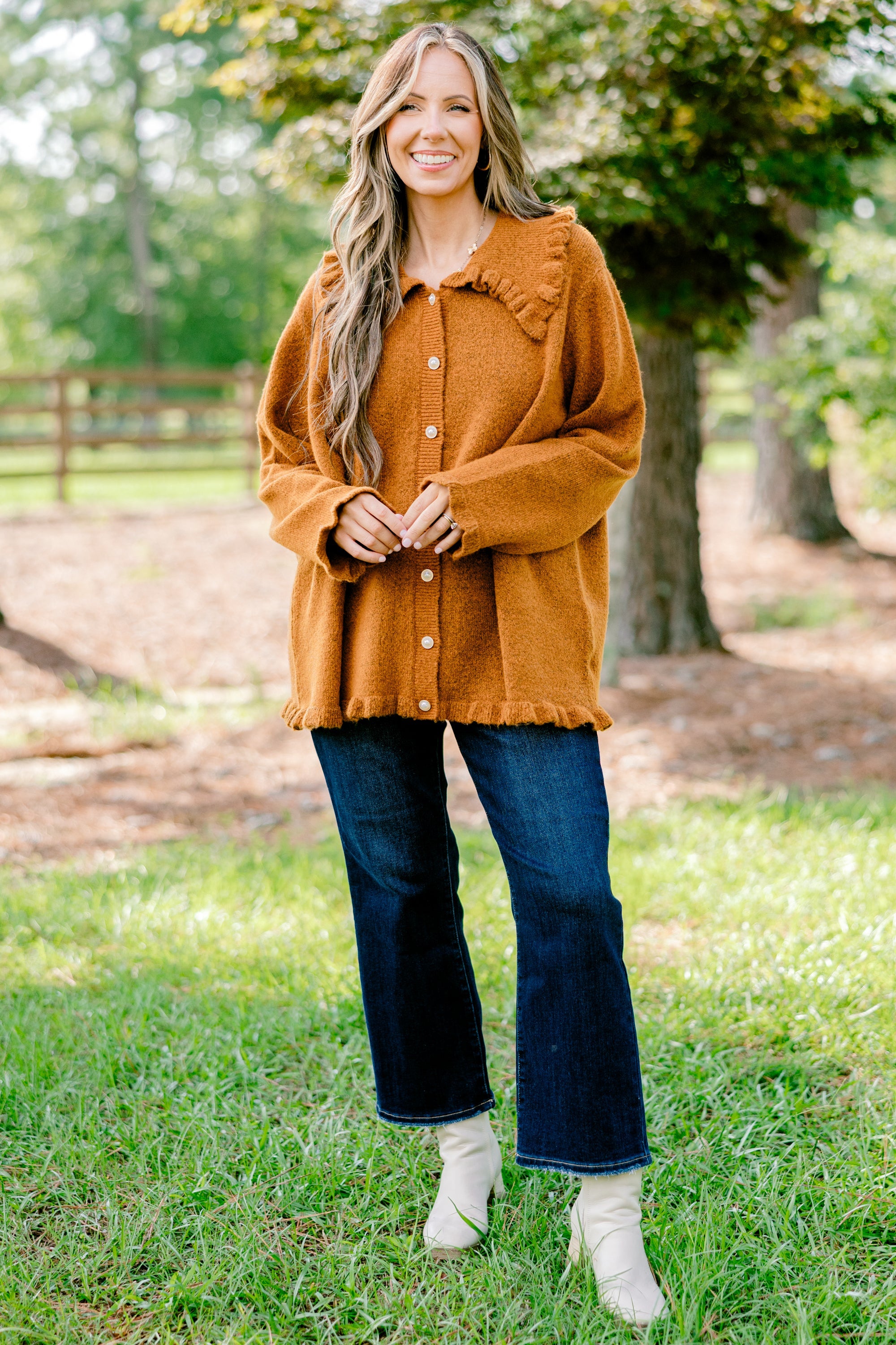 Perfectly Peaceful Cardigan, Brown