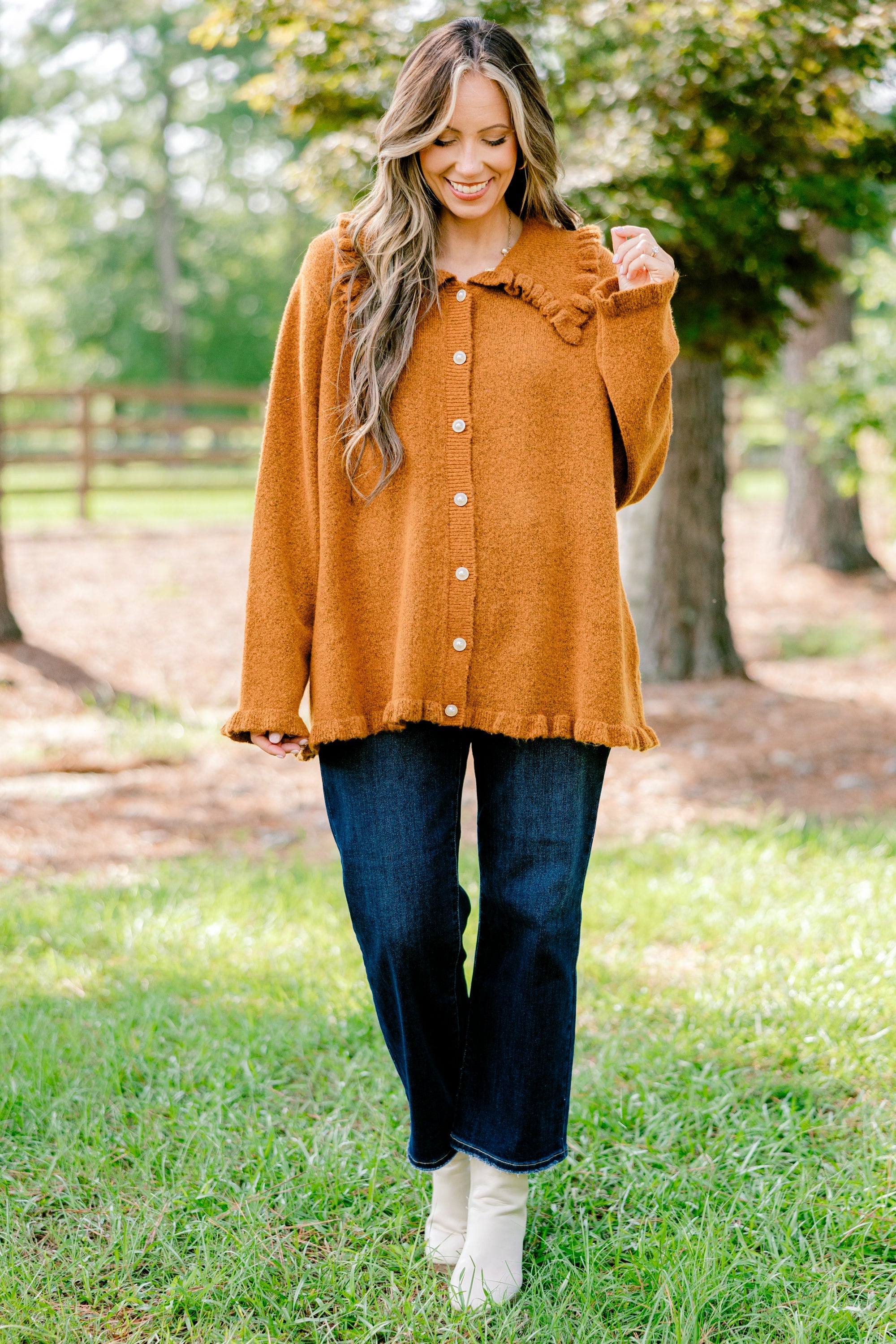 Perfectly Peaceful Cardigan, Brown