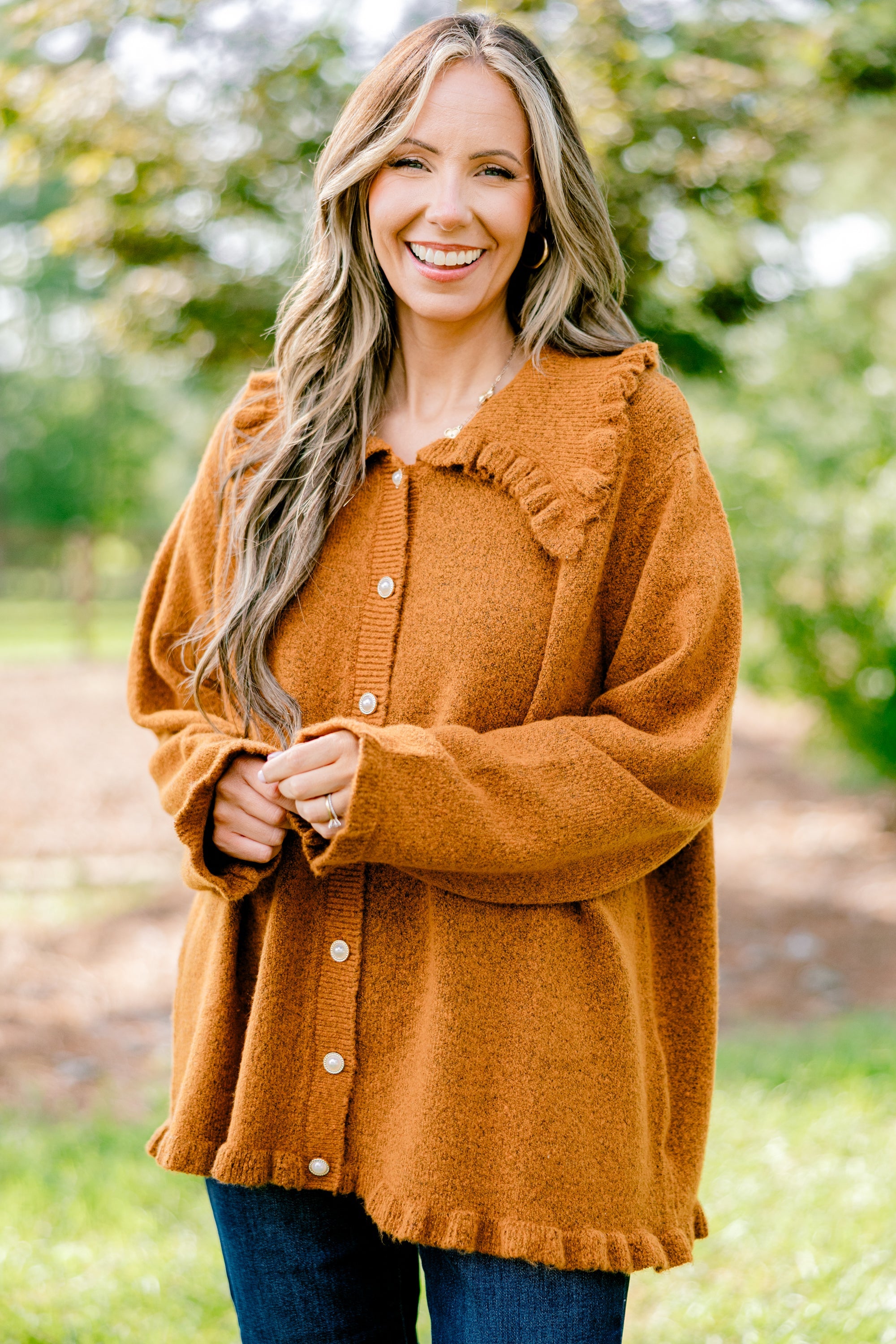 Perfectly Peaceful Cardigan, Brown