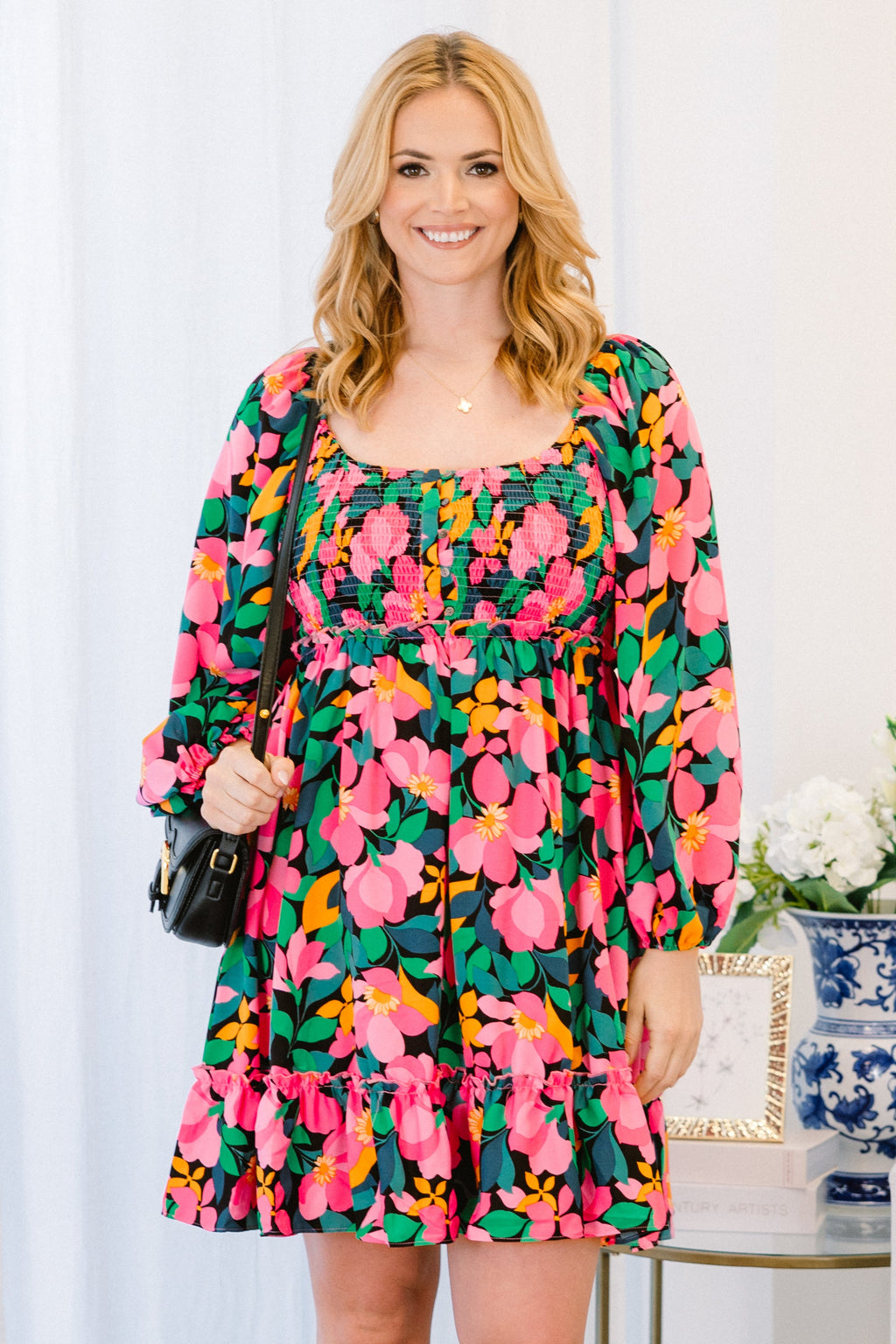 Petal Parade Dress, Black