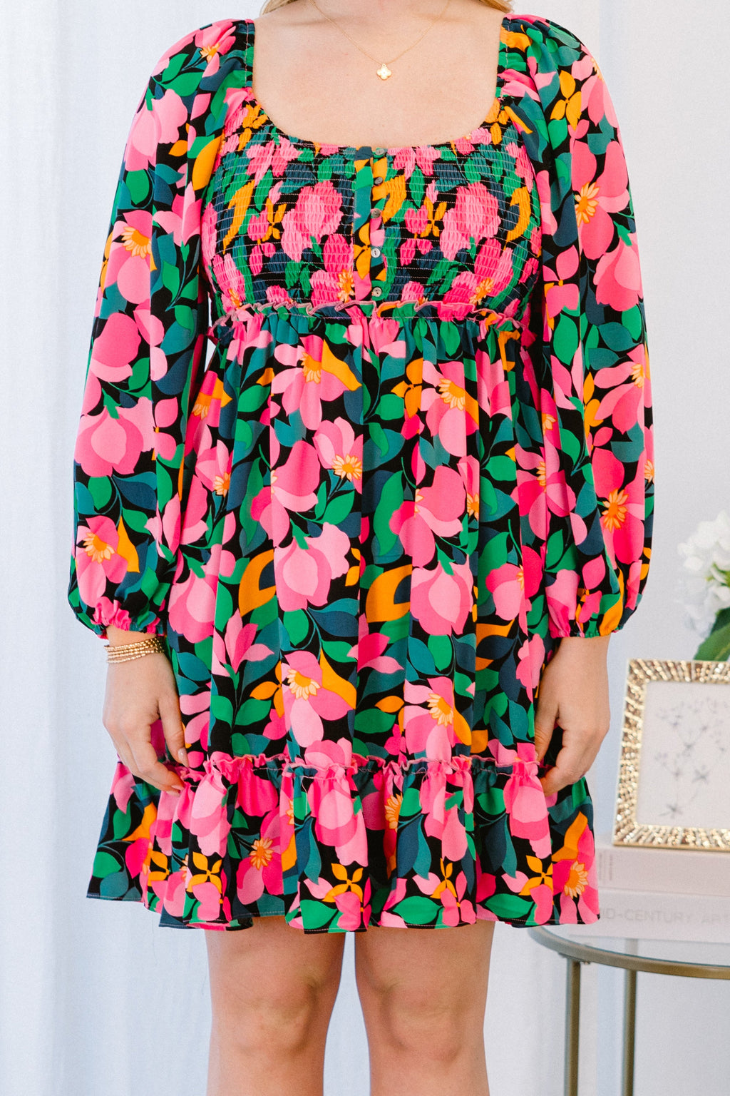Petal Parade Dress, Black