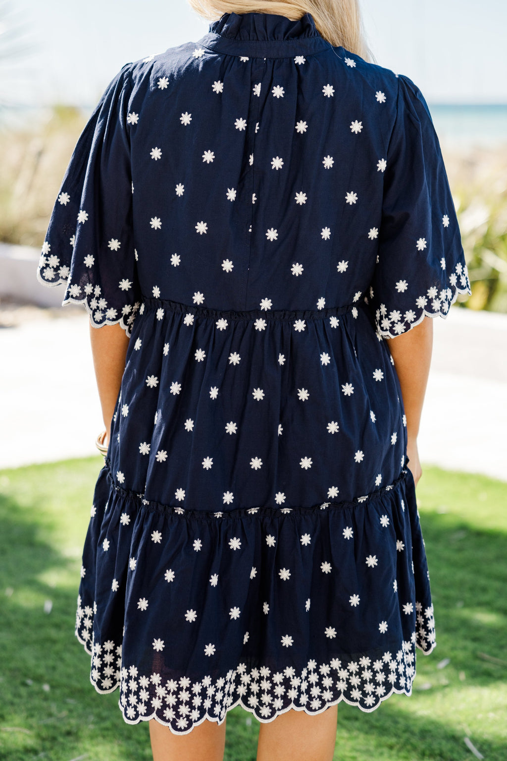 Picnic At Sunset Dress, Navy