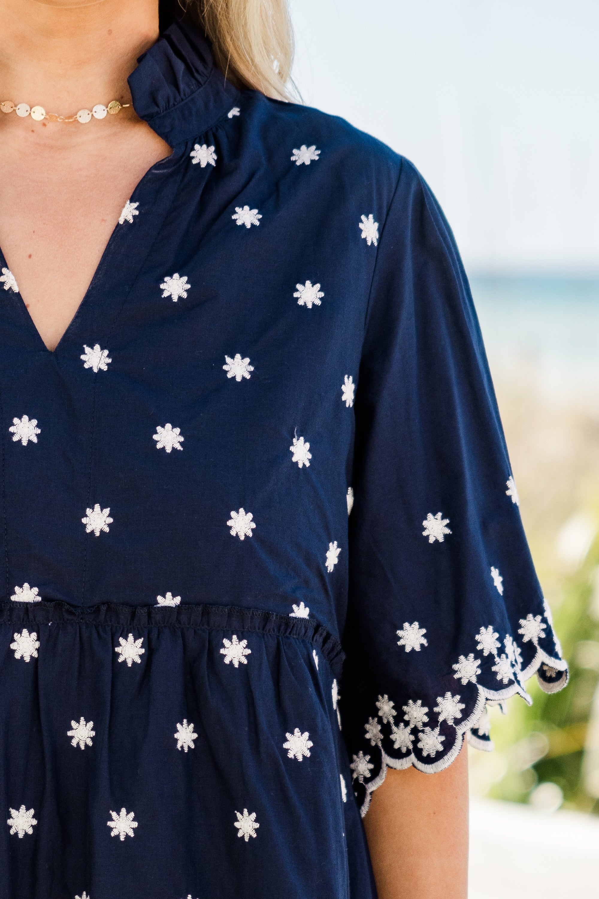Picnic At Sunset Dress, Navy